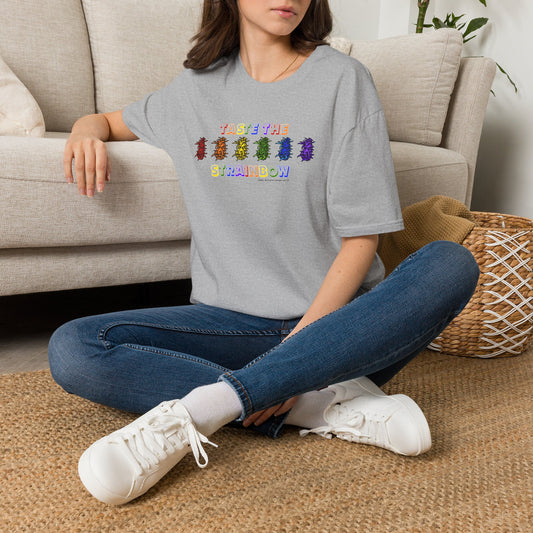 "PRIDE" Taste The Strainbow T-Shirt | Rainbow Graphic Tee | Colorful LGBTQIA+ Pride Shirt | Retro Festival Streetwear | Highly Motivated Designs