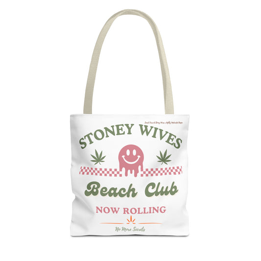 "SLOSW" Stoney Wives Beach Club Tote Bag | The Secret Lives of Stoney Wives Podcast Merch | Cute Canvas Beach & Everyday Tote