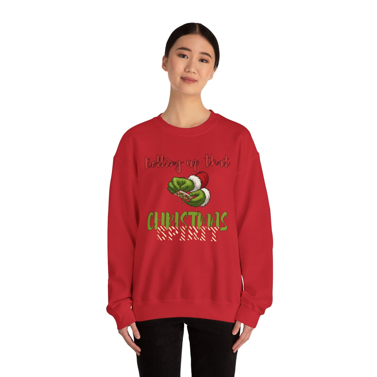 Rolling up the Christmas Spirit Unisex Crewneck Sweatshirt