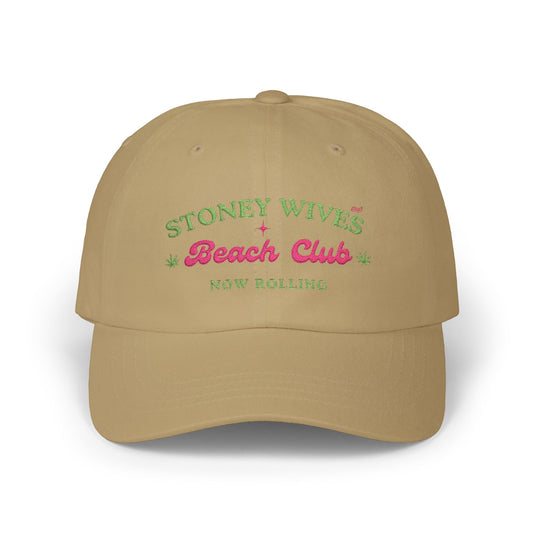 "SLOSW" Stoney Wives Beach Club Dad Hat | Embroidered Podcast Merch Baseball Cap | Secret Lives of Stoney Wives
