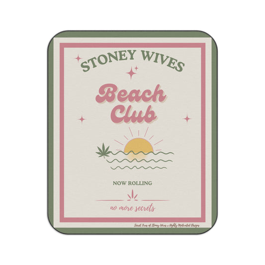 "SLOSW" Stoney Wives Beach Club Beach Blanket | The Secret Lives of Stoney Wives Podcast Merch | Picnic Blanket | Waterproof Outdoor Beach Throw | The Secret Lives Of Stoney Wives Picnic Mat | Retro...