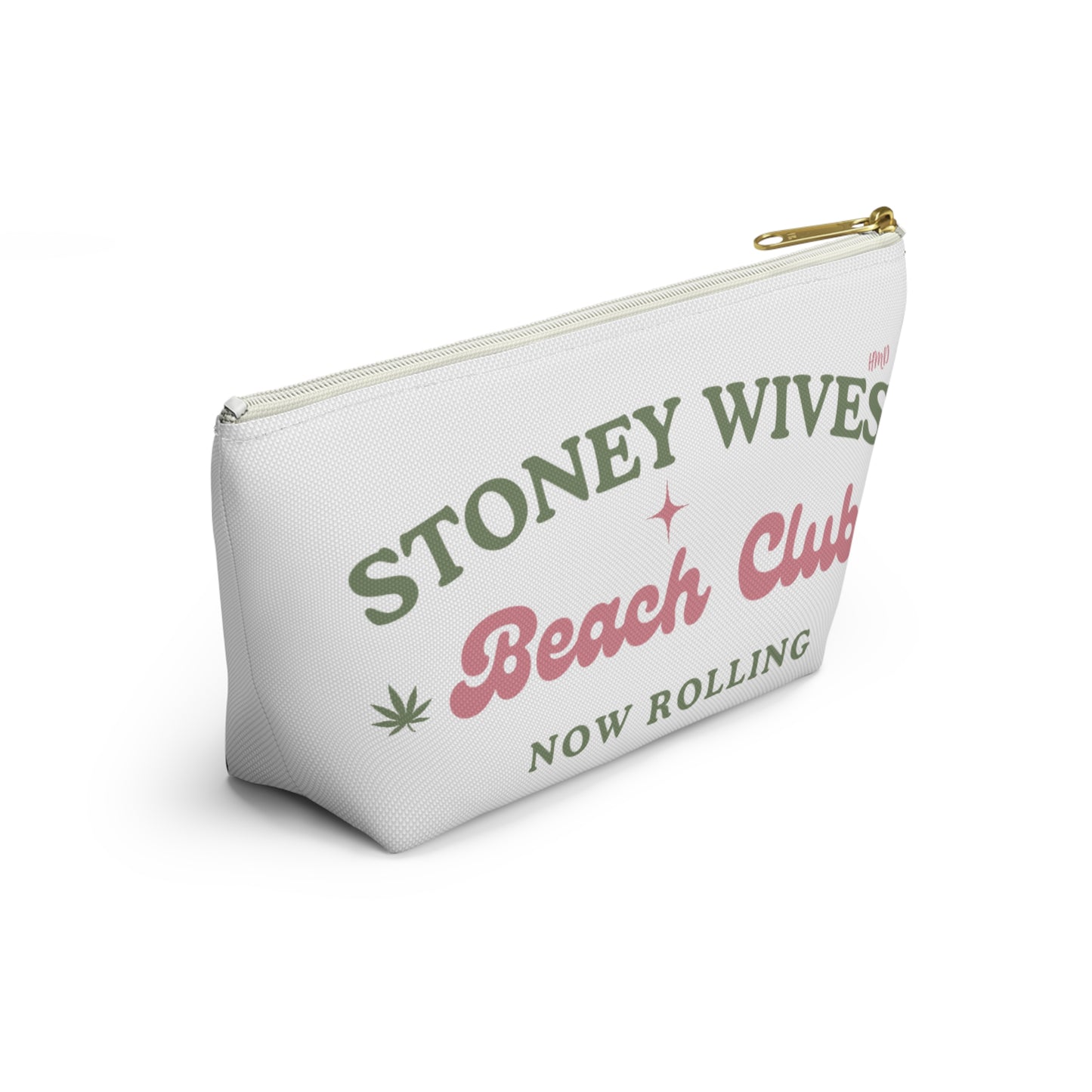 "SLOSW" Stoney Wives Beach Club | Accessory Pouch | The Secret Lives Of Stoney Wives Podcast Merch | Cannabis Sesh Gear Bag | Boho Stoner Zipper Pouch