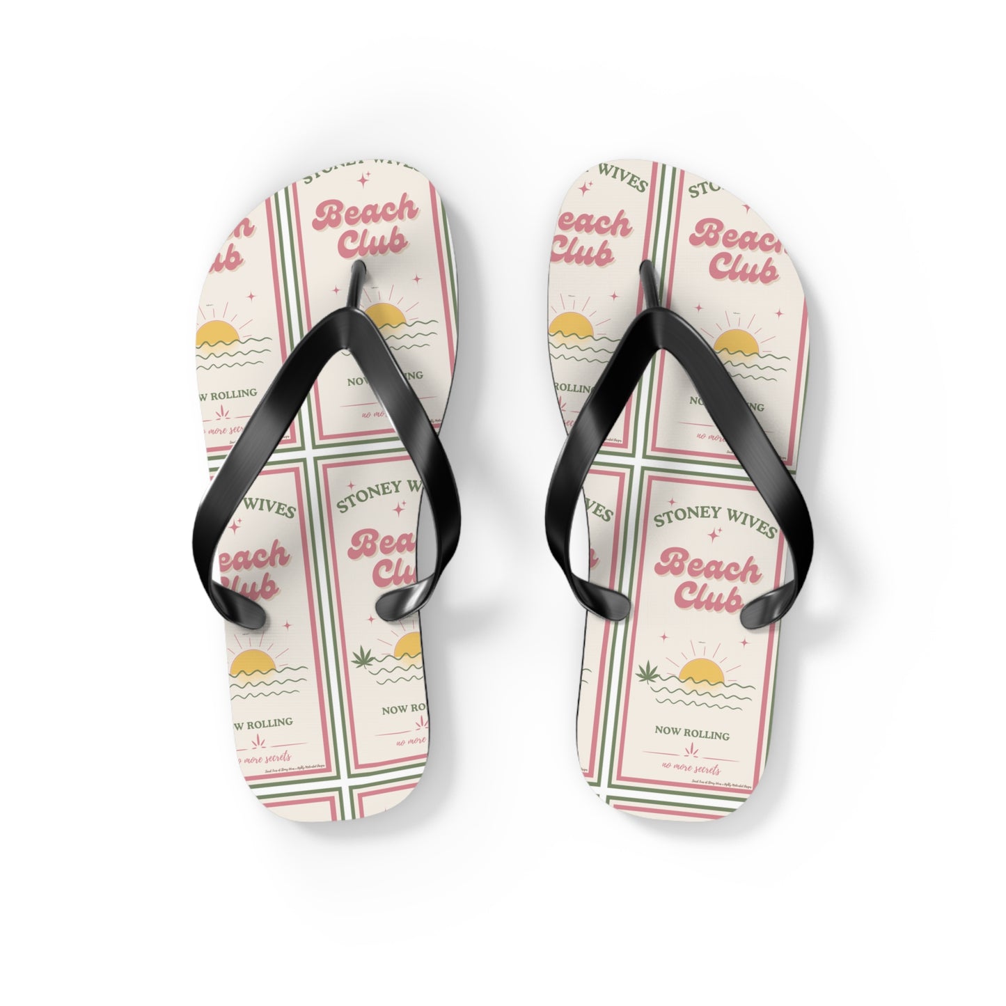 "SLOSW"  Stoney Wife Summer Sandals | The Secret Lives Of Stoney Wives Podcast Merch | Retro Flip Flops | Beach Footwear | Cushioned Summer Slides | Shoes
