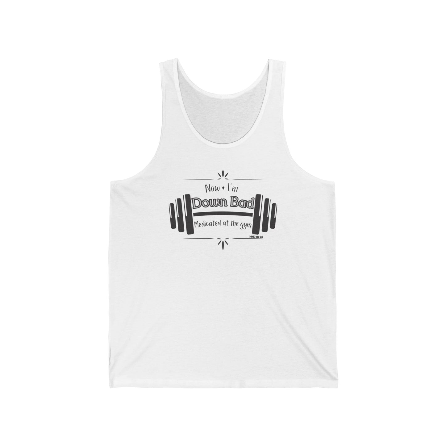 "Down Bad at the Gym" Unisex Cotton Jersey Tank