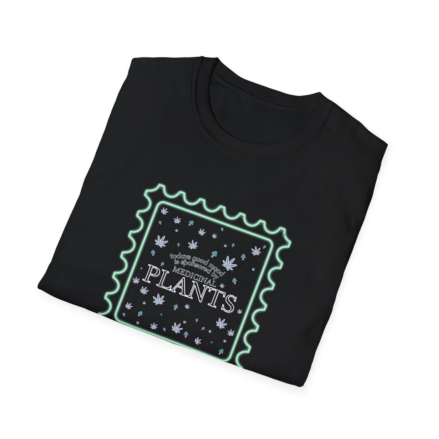 "Terps Heal" Today's good mood... Plants Shirt – Botanical Graphic Tee, Streetwear Plant T-Shirt, Nature Aesthetic Neon Tee, Unisex Softstyle Shirt