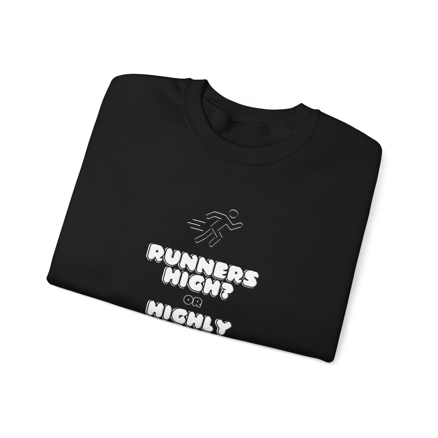 "Runner High?" Unisex Cotton Crewneck Sweatshirt