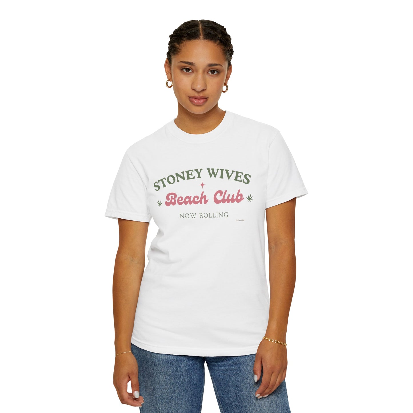 “SLOSW” Stoney Wives Beach Club | Comfort Colors Graphic T-Shirt | The Secret Lives of Stoney Wives Podcast Merch | Retro Summer Tee