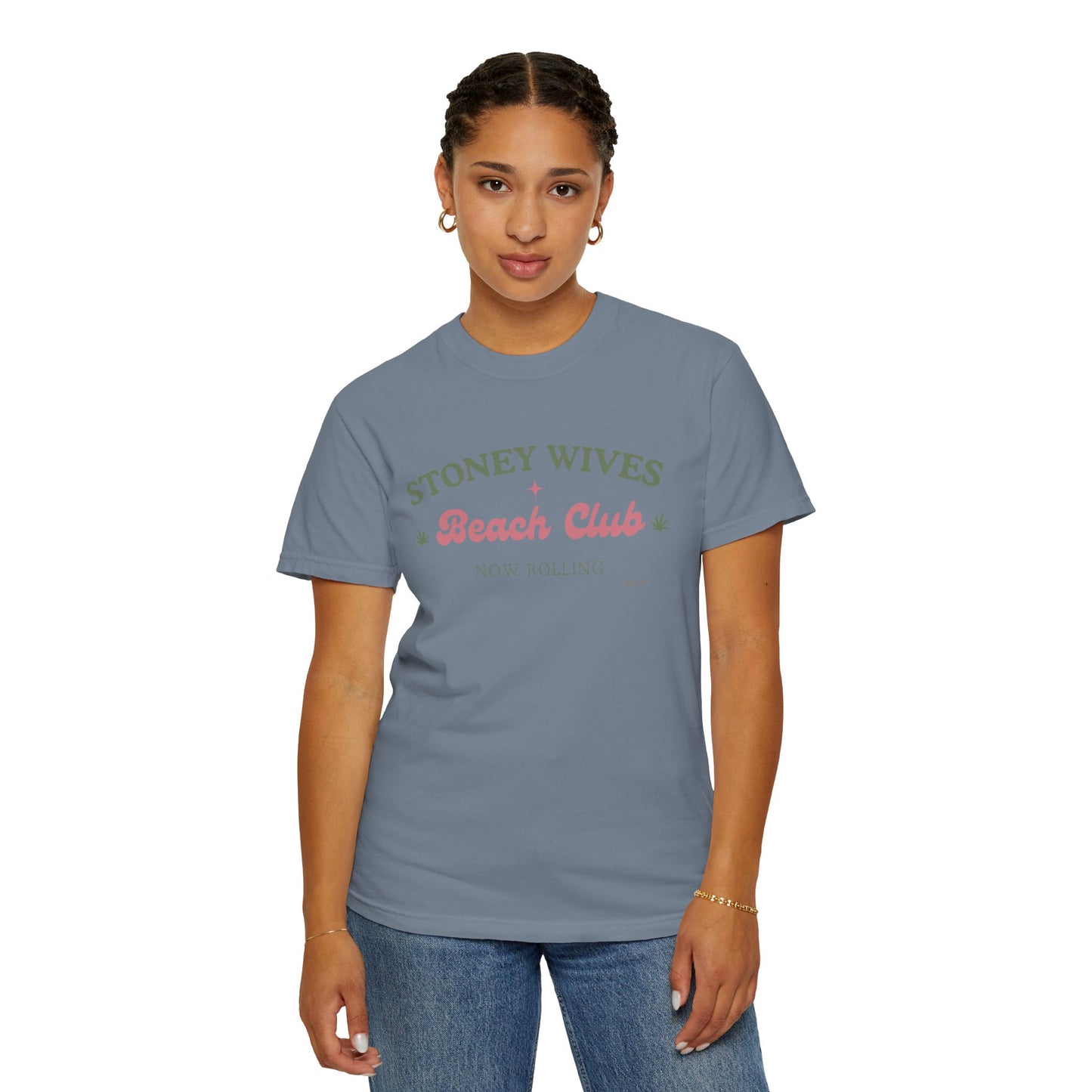 “SLOSW” Stoney Wives Beach Club | Comfort Colors Graphic T-Shirt | The Secret Lives of Stoney Wives Podcast Merch | Retro Summer Tee