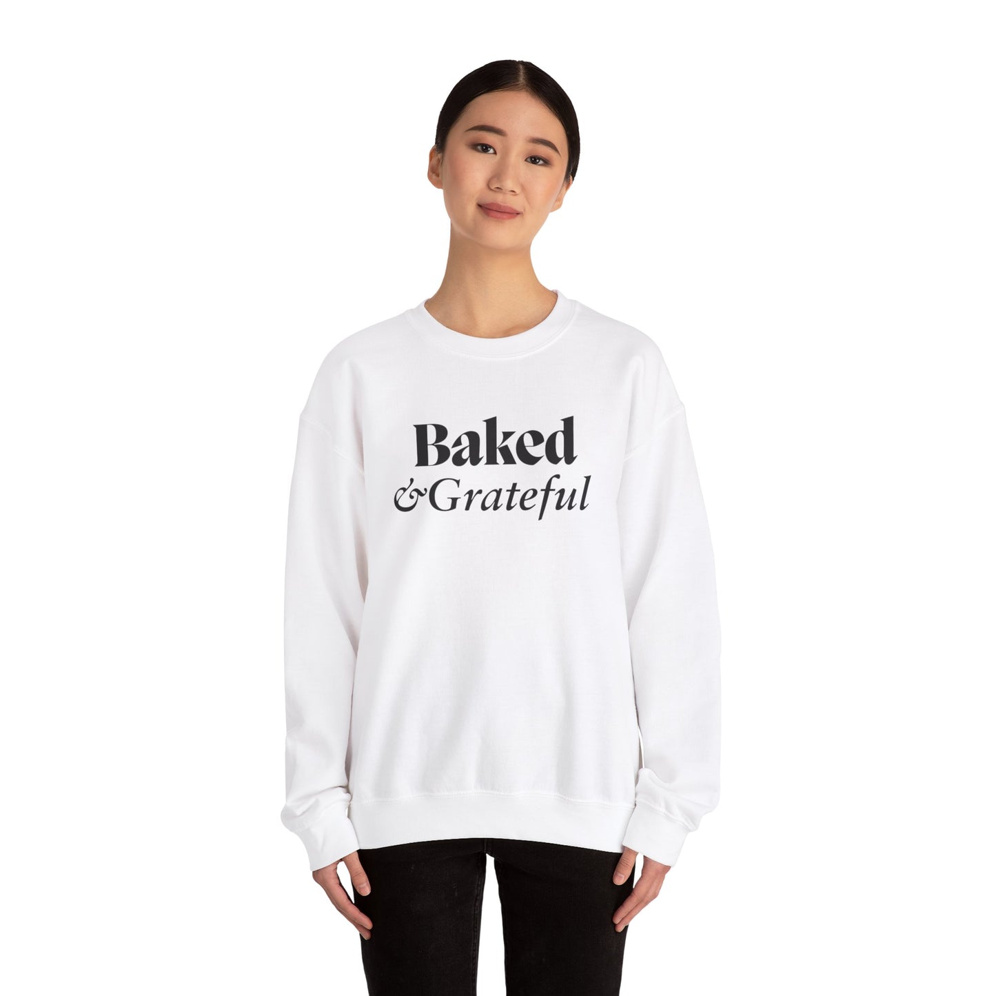 Baked & Grateful Unisex Crewneck Sweatshirt - Cozy Comfort for Food Lovers