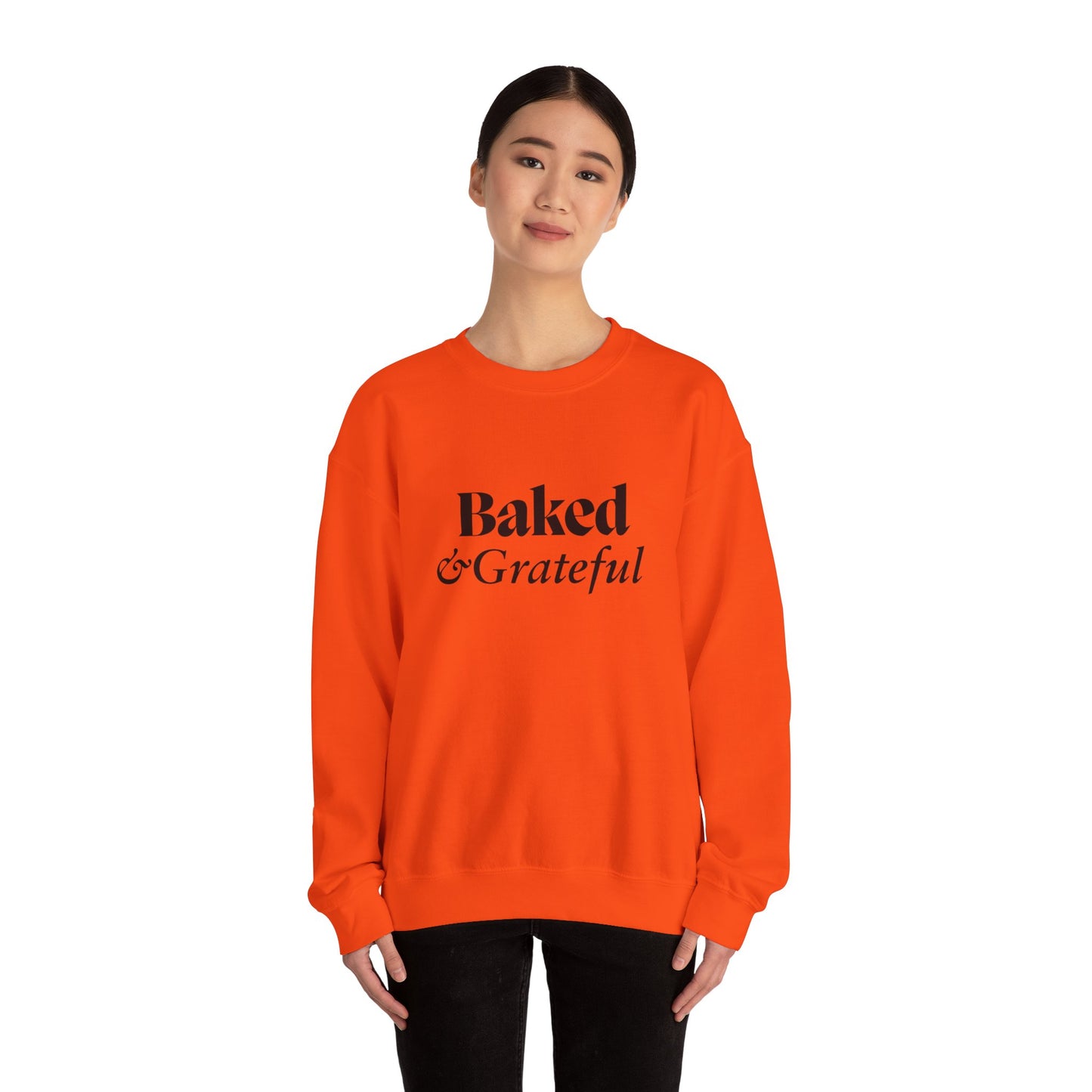 Baked & Grateful Unisex Crewneck Sweatshirt - Cozy Comfort for Food Lovers