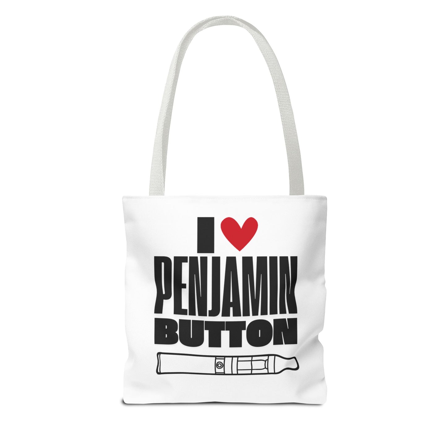 I Love Penjamin Button Tote Bag - Fun and Stylish Eco-Friendly Bag for Fans