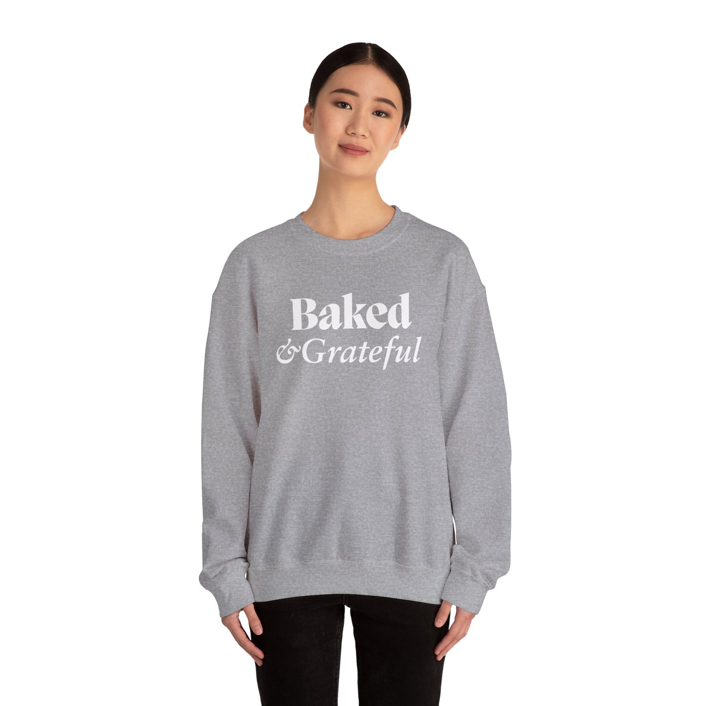 Baked & Grateful Unisex Crewneck Sweatshirt - Cozy Comfort for Food Lovers