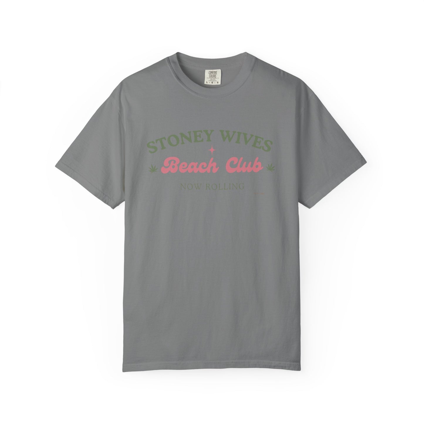 “SLOSW” Stoney Wives Beach Club | Comfort Colors Graphic T-Shirt | The Secret Lives of Stoney Wives Podcast Merch | Retro Summer Tee