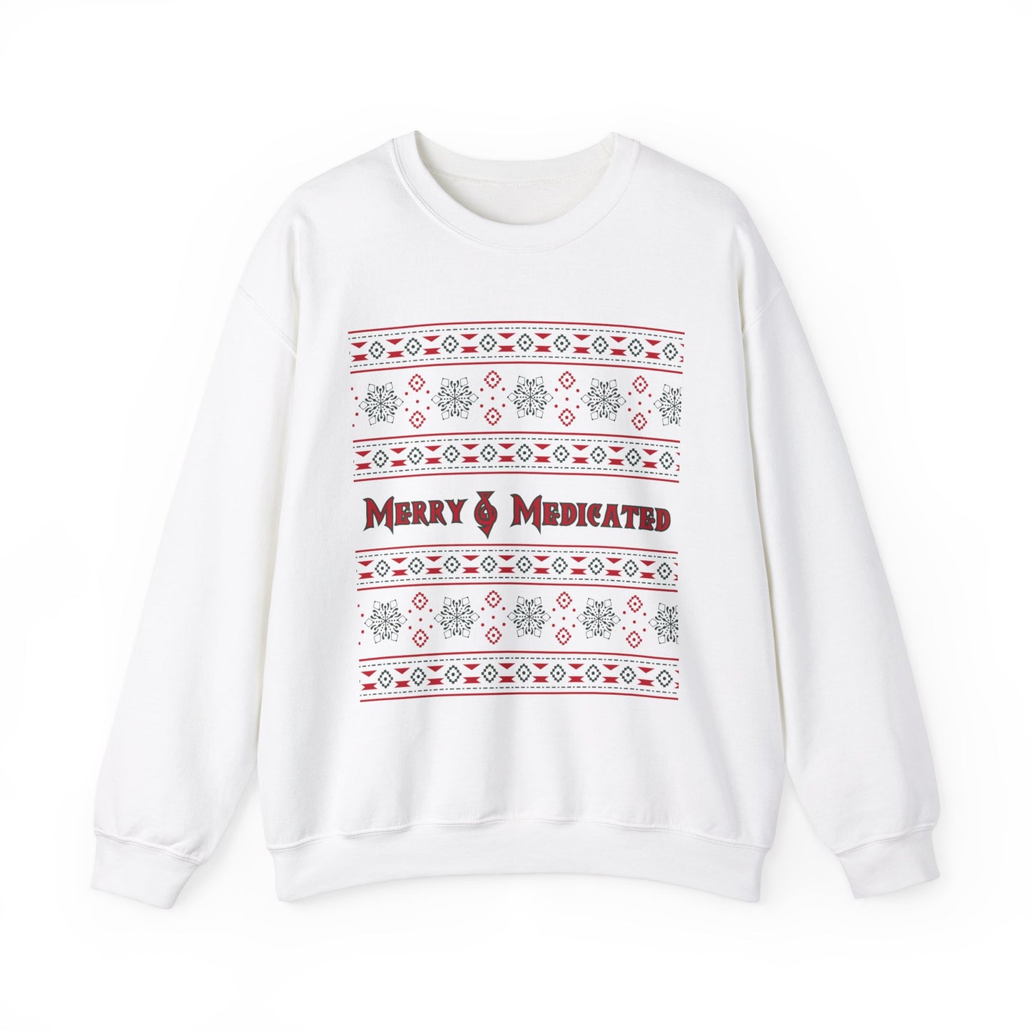 Merry & Medicated Unisex Crewneck Sweatshirt - Cozy Holiday Comfort