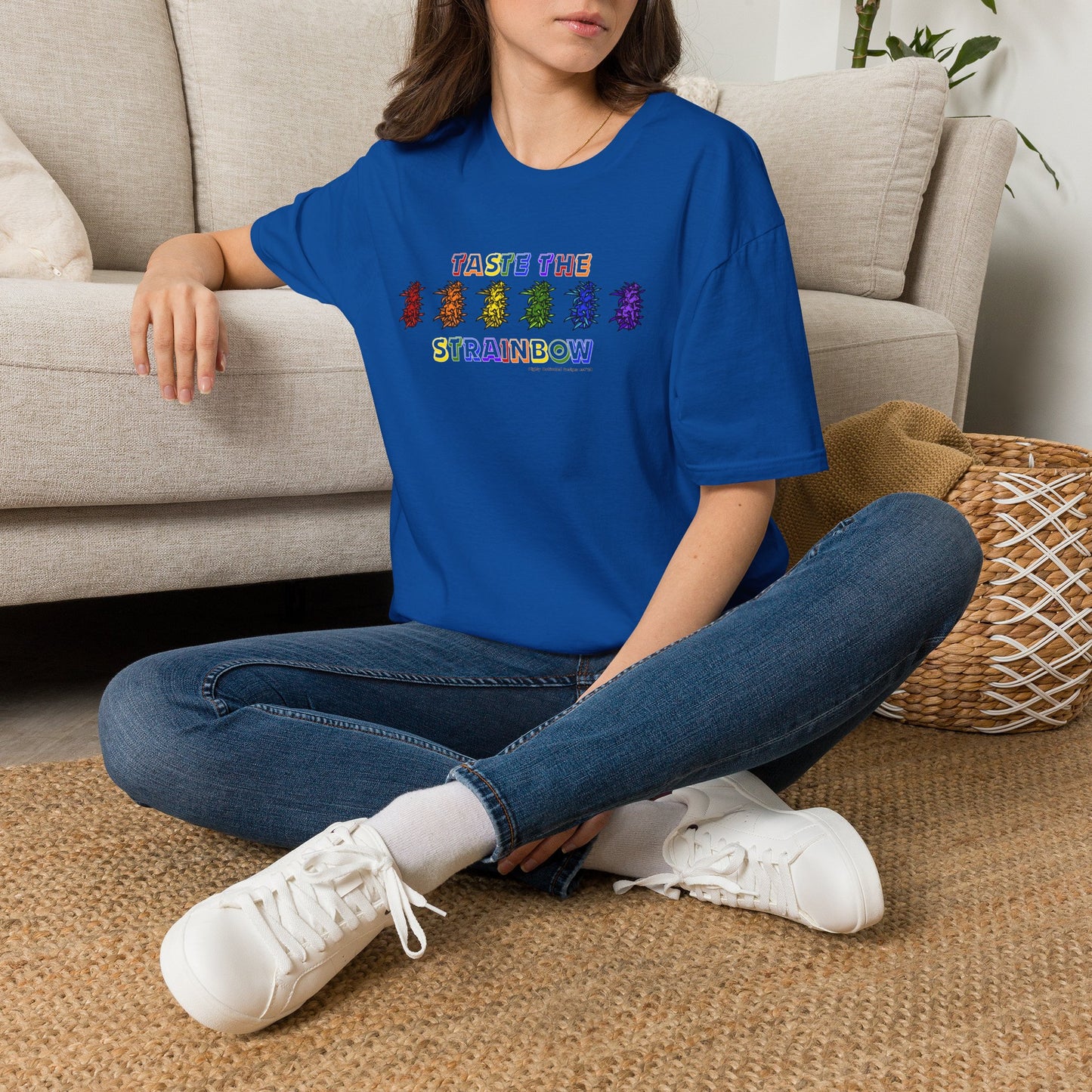 "PRIDE" Taste The Strainbow T-Shirt | Rainbow Graphic Tee | Colorful LGBTQIA+ Pride Shirt | Retro Festival Streetwear | Highly Motivated Designs