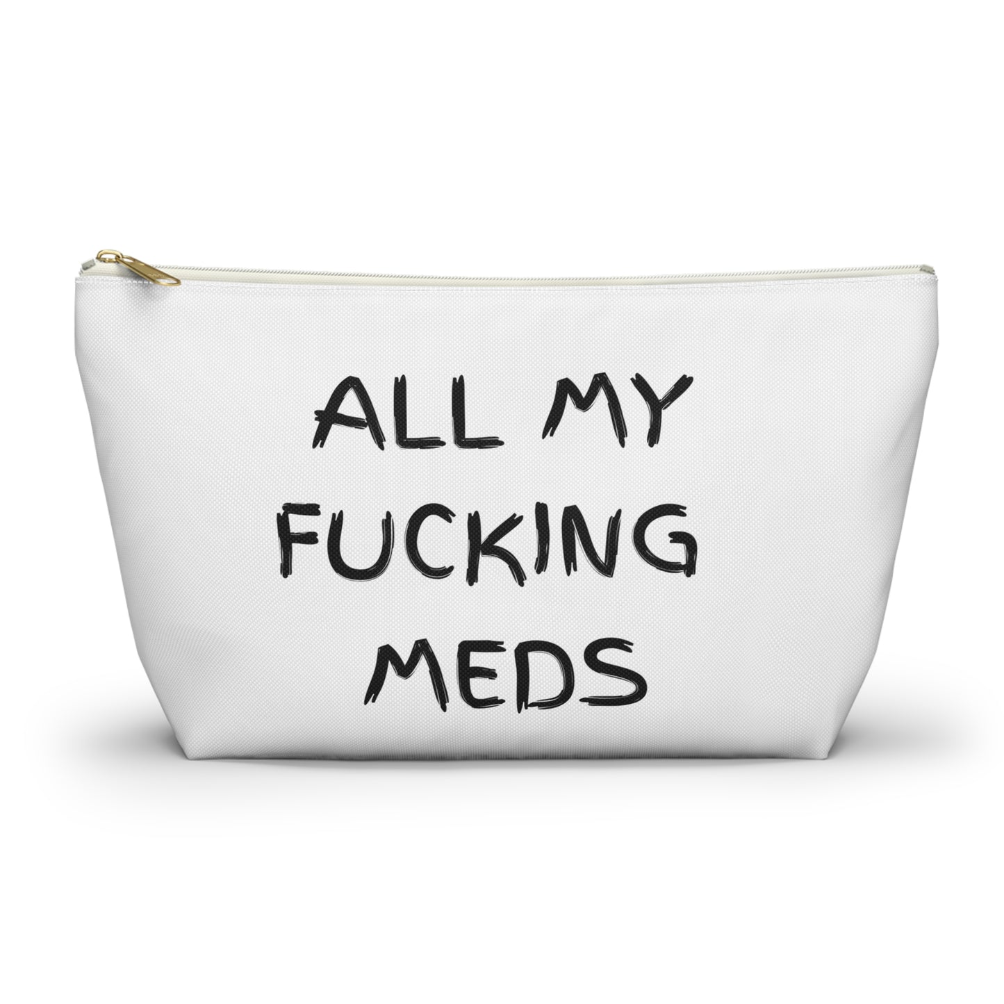 "All My Fucking Meds" Accessory Pouch | Funny Alternative Wellness Stash Bag | Sesh Gear & Everyday Organizer | Colorful Boho Zipper Pouch