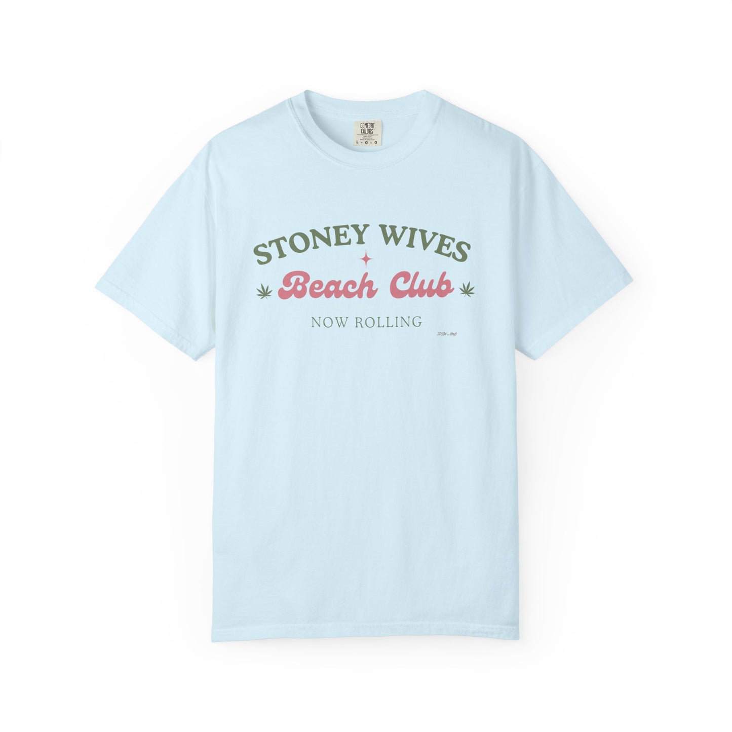 “SLOSW” Stoney Wives Beach Club | Comfort Colors Graphic T-Shirt | The Secret Lives of Stoney Wives Podcast Merch | Retro Summer Tee