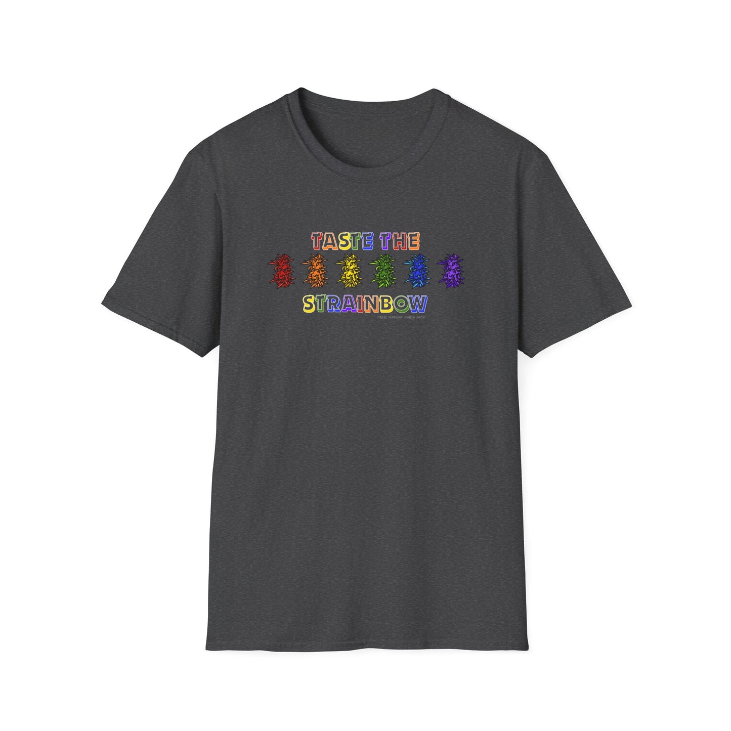 "PRIDE" Taste The Strainbow T-Shirt | Rainbow Graphic Tee | Colorful LGBTQIA+ Pride Shirt | Retro Festival Streetwear | Highly Motivated Designs