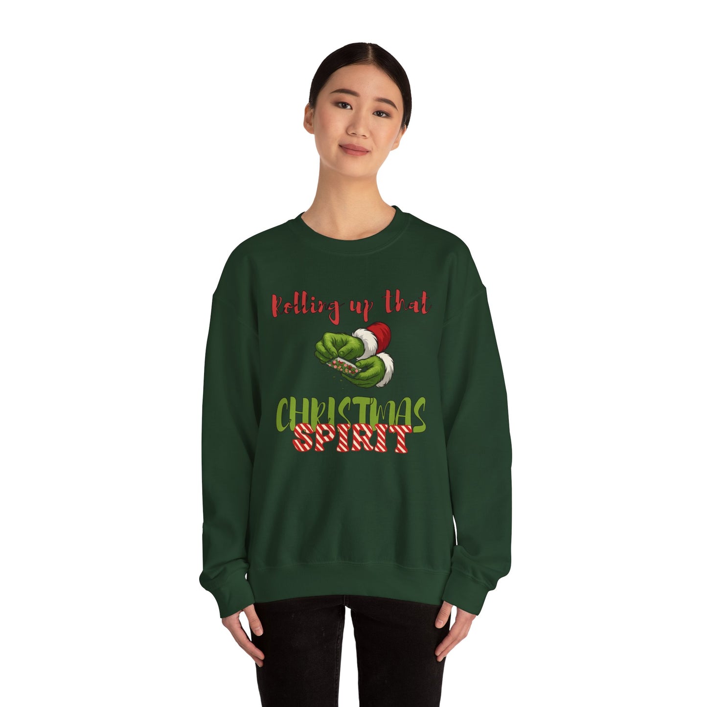 Rolling up the Christmas Spirit Unisex Crewneck Sweatshirt