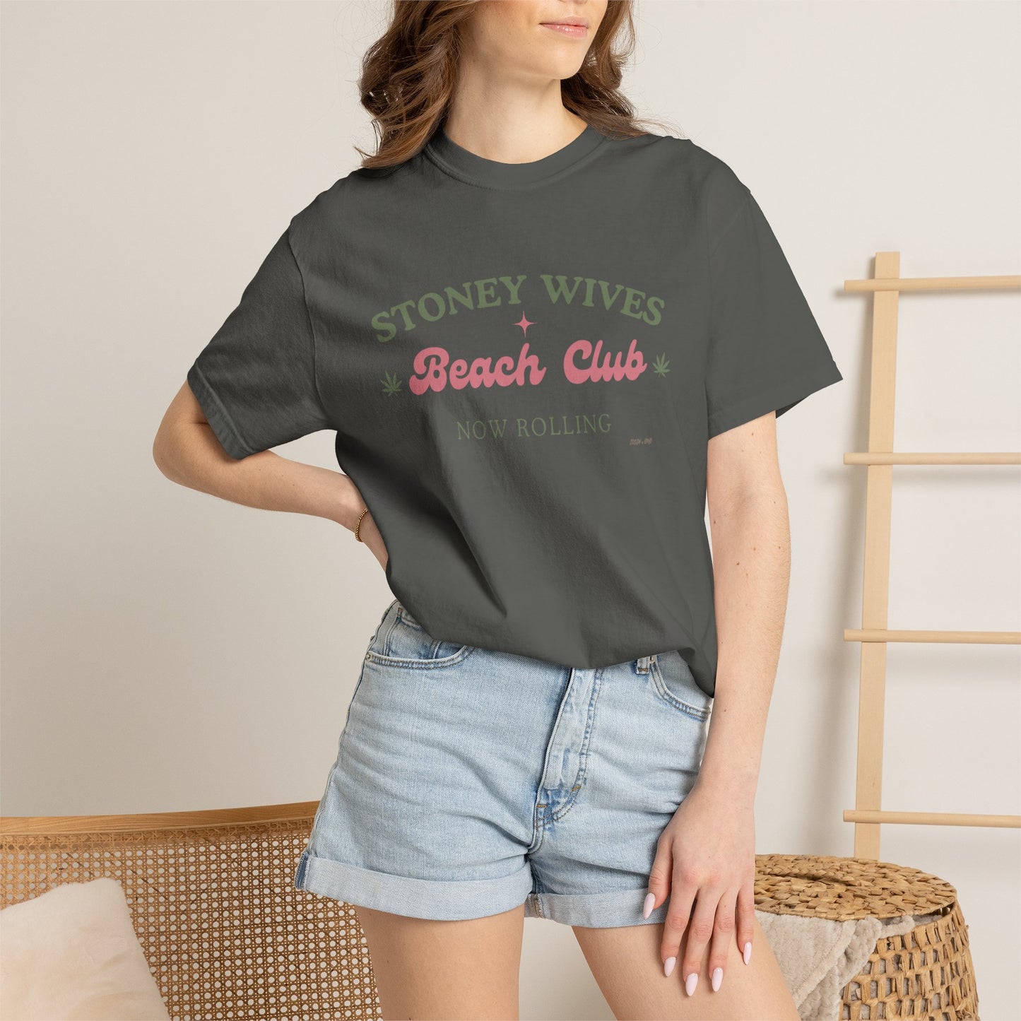 “SLOSW” Stoney Wives Beach Club | Comfort Colors Graphic T-Shirt | The Secret Lives of Stoney Wives Podcast Merch | Retro Summer Tee