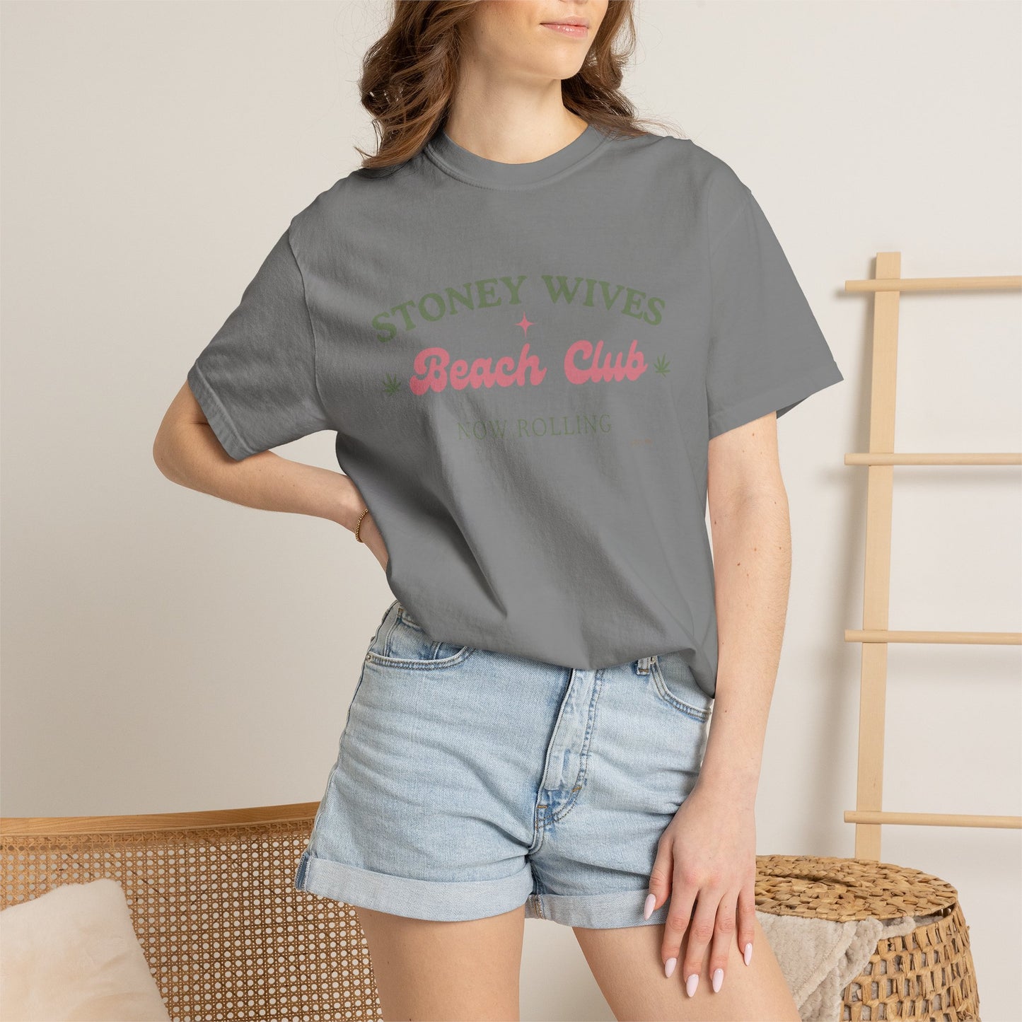 “SLOSW” Stoney Wives Beach Club | Comfort Colors Graphic T-Shirt | The Secret Lives of Stoney Wives Podcast Merch | Retro Summer Tee