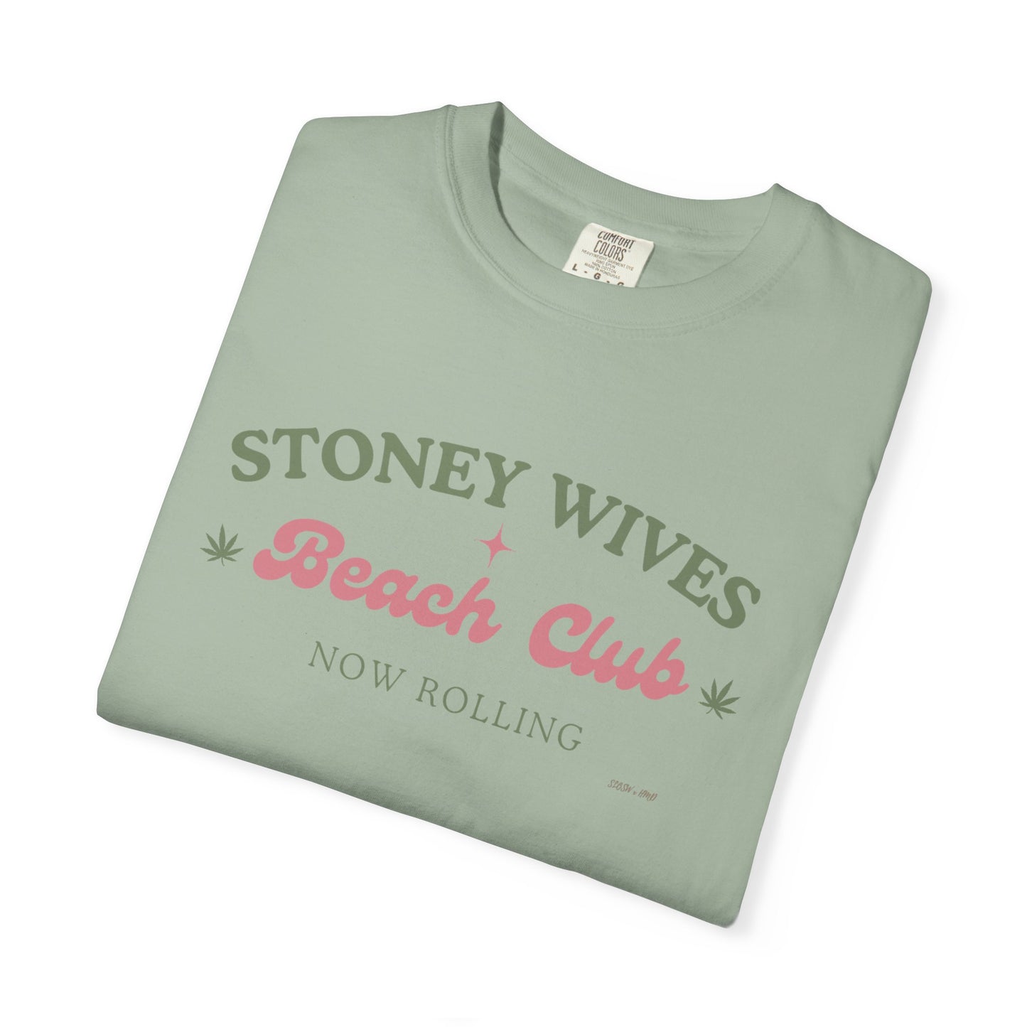 “SLOSW” Stoney Wives Beach Club | Comfort Colors Graphic T-Shirt | The Secret Lives of Stoney Wives Podcast Merch | Retro Summer Tee