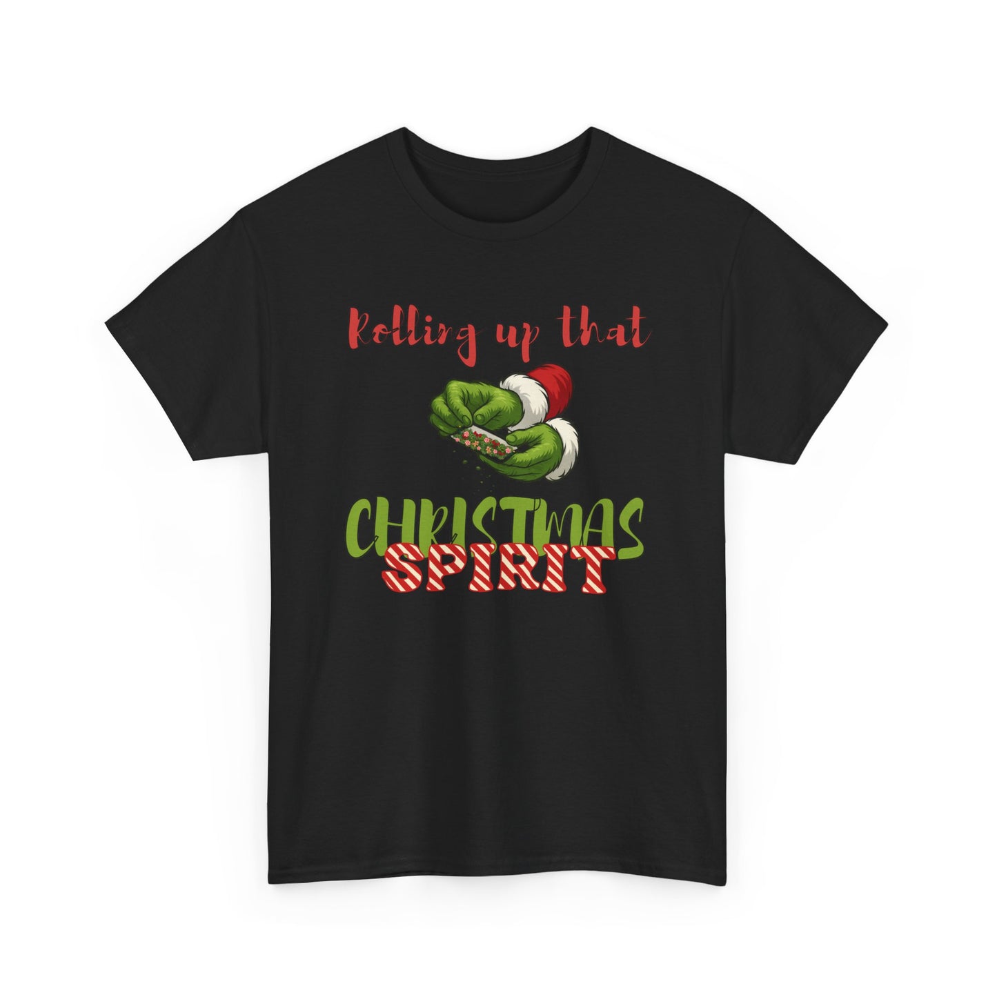 Rolling up the Christmas spirit Unisex adult tee shirt