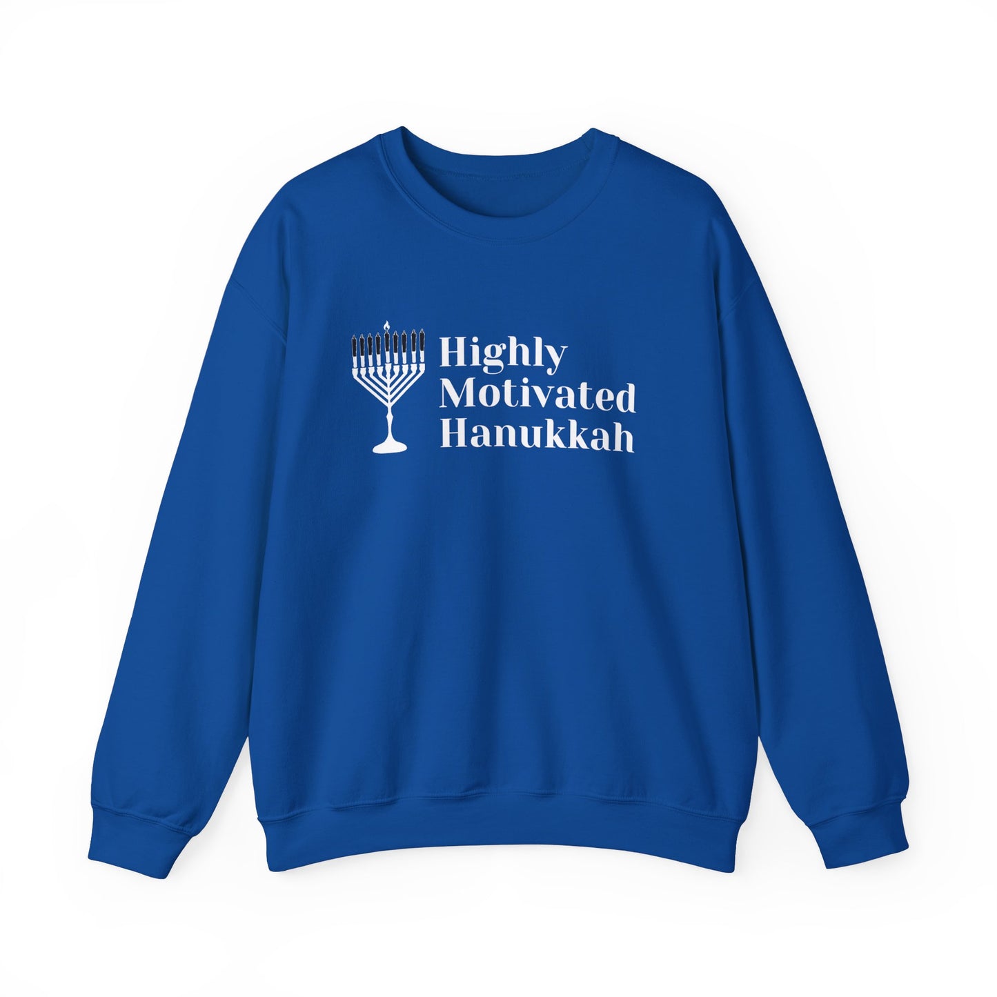 Highly Motivated Hanukkah Crewneck Sweatshirt - Unisex Heavy Blend