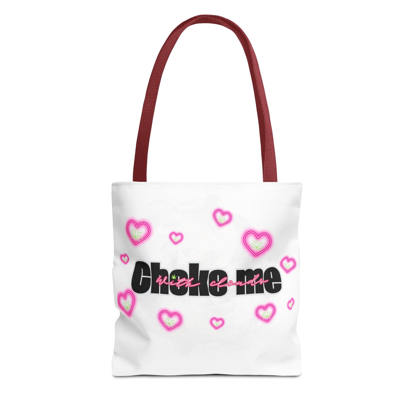 Choke Me with Clouds Tote Bag - Cute Heart Design for Trendy Fashion Lovers