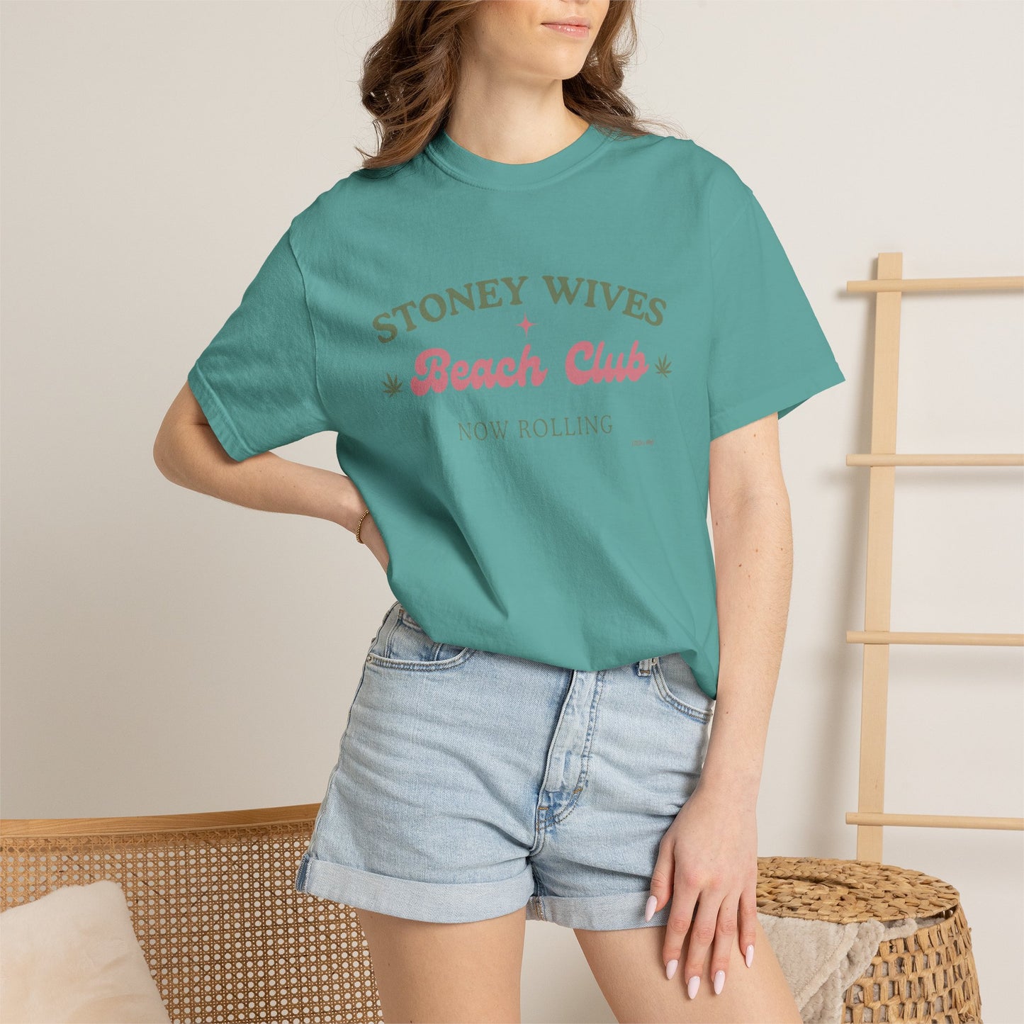 “SLOSW” Stoney Wives Beach Club | Comfort Colors Graphic T-Shirt | The Secret Lives of Stoney Wives Podcast Merch | Retro Summer Tee
