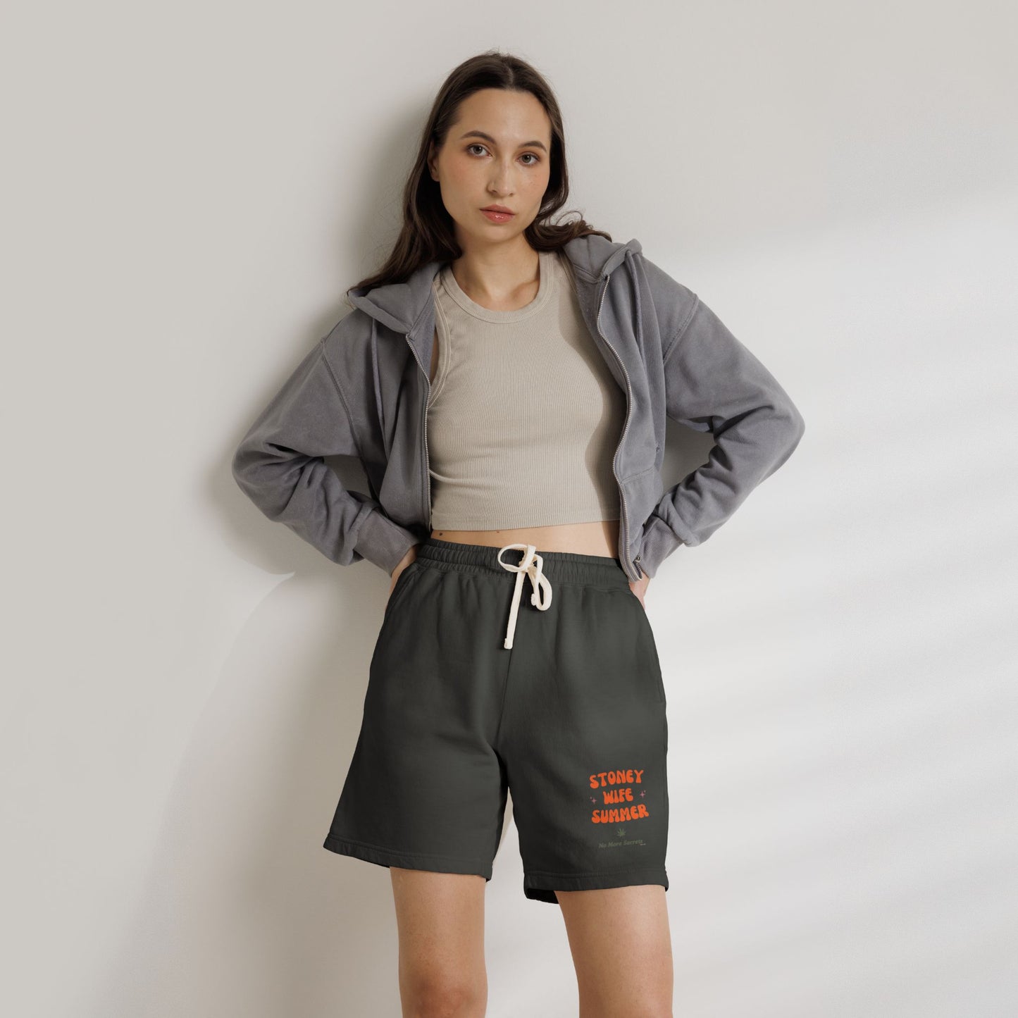 "SLOSW” Stoney Wife Summer | Sweat Shorts | The Secret Lives of Stoney Wives Podcast Merch | Unisex Garment-Dyed Lightweight Fleece Shorts
