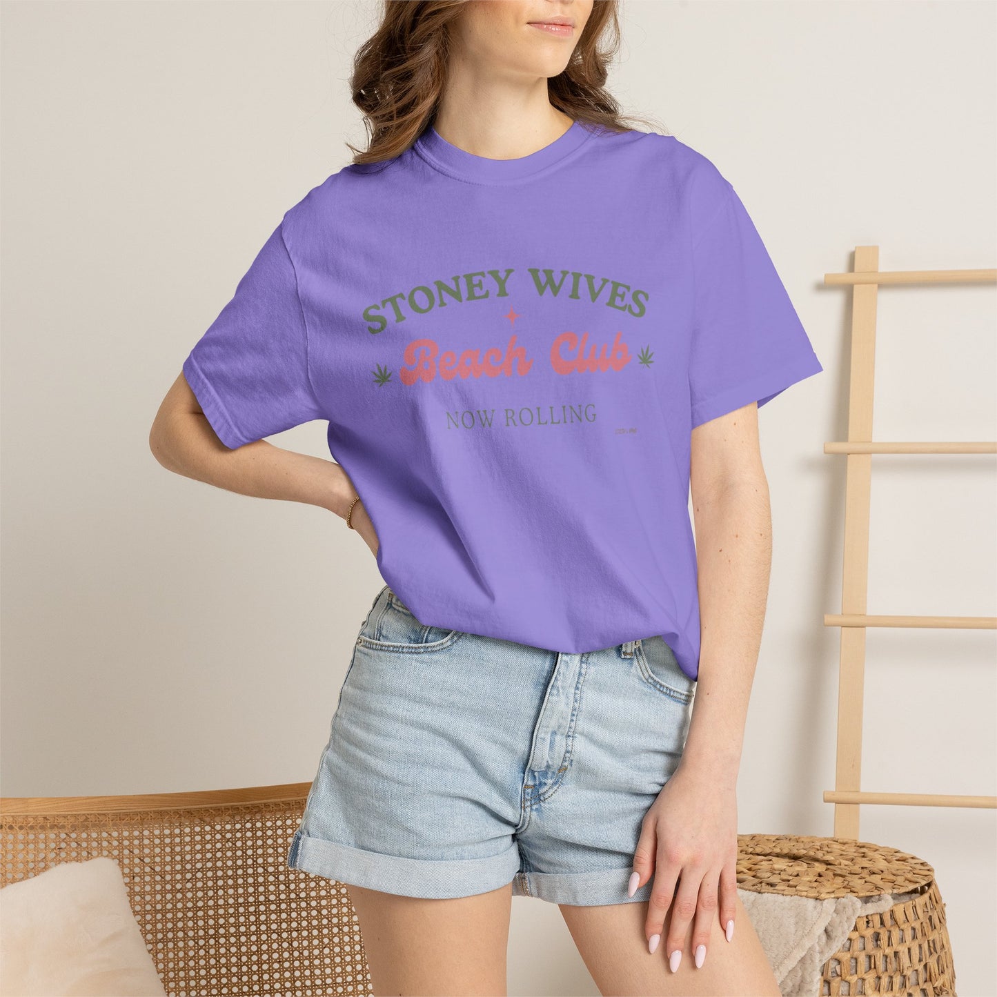 “SLOSW” Stoney Wives Beach Club | Comfort Colors Graphic T-Shirt | The Secret Lives of Stoney Wives Podcast Merch | Retro Summer Tee