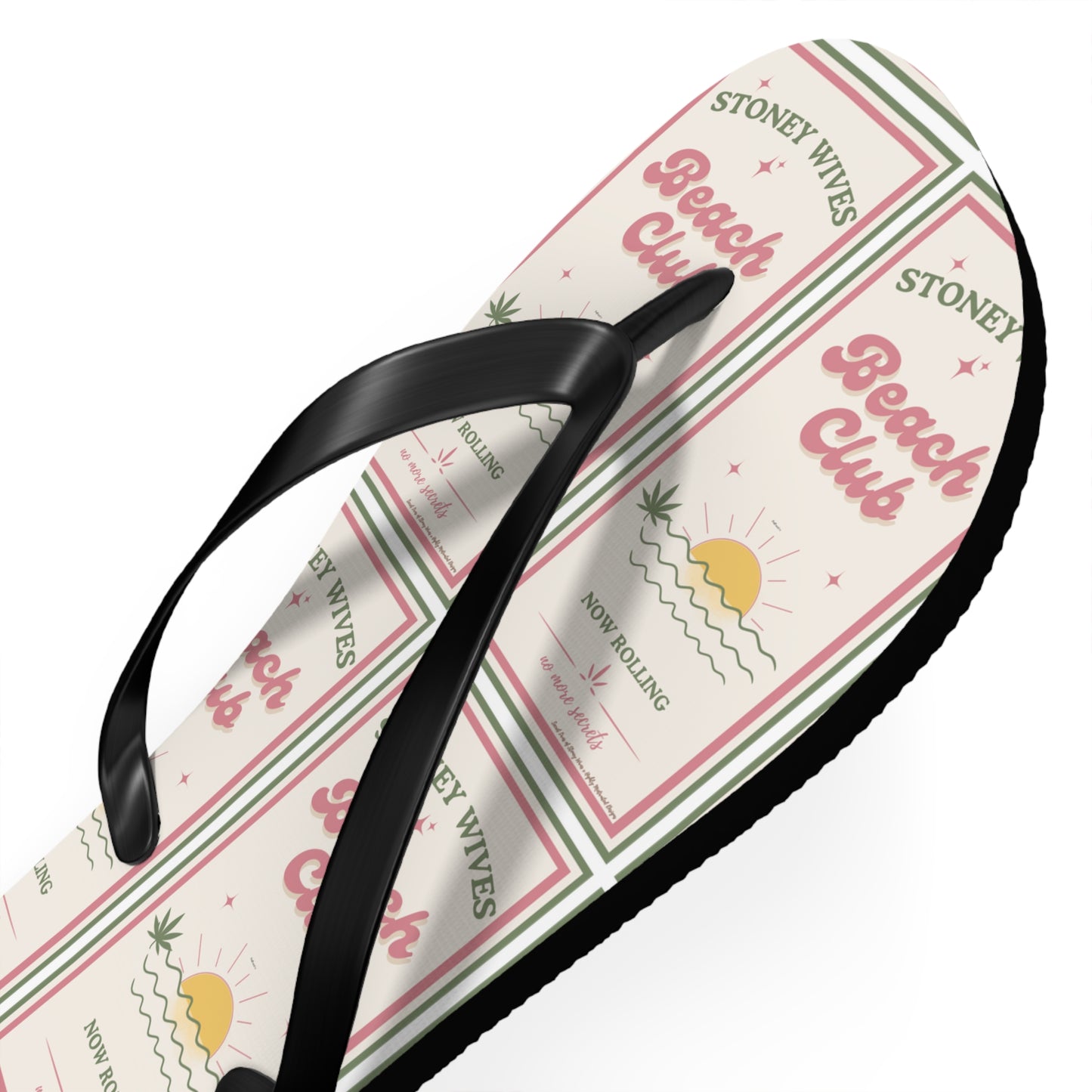 "SLOSW"  Stoney Wife Summer Sandals | The Secret Lives Of Stoney Wives Podcast Merch | Retro Flip Flops | Beach Footwear | Cushioned Summer Slides | Shoes