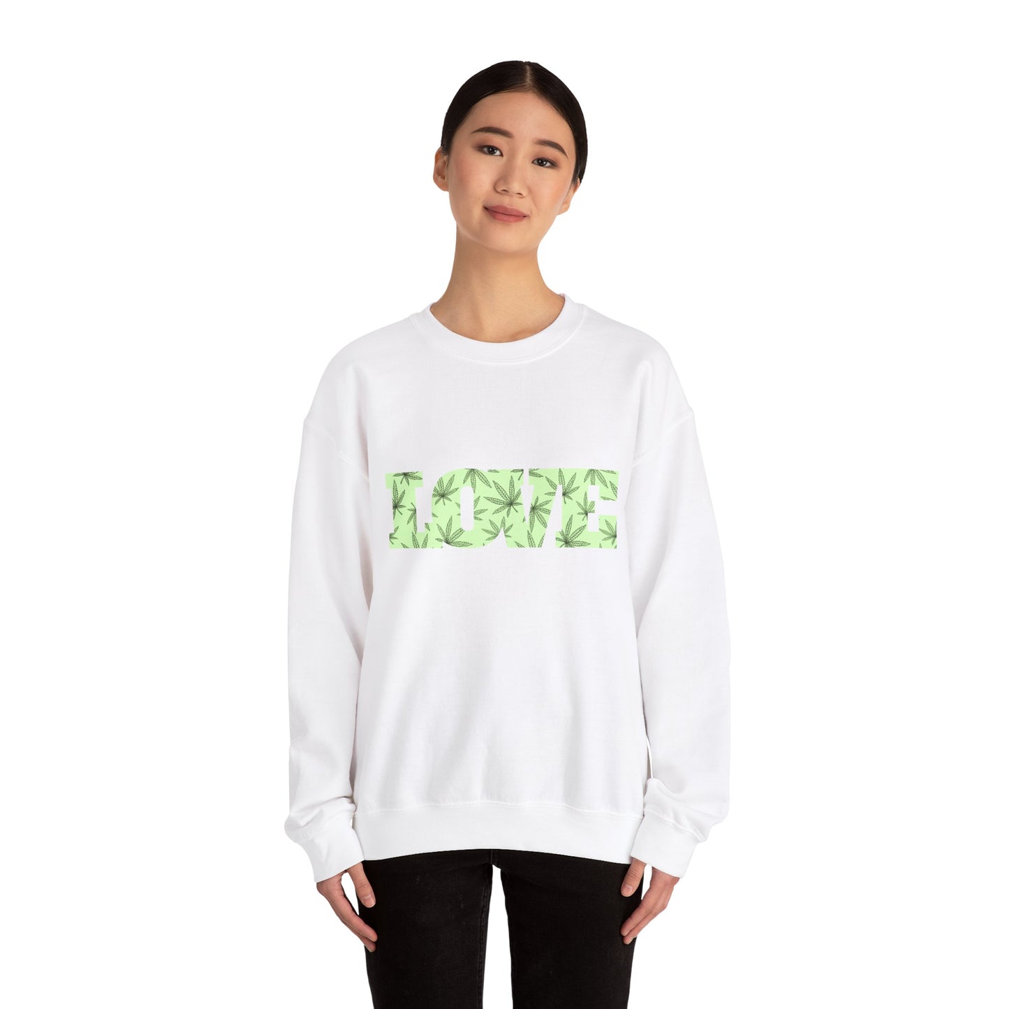 LOVE Cannabis Unisex Crewneck Sweatshirt