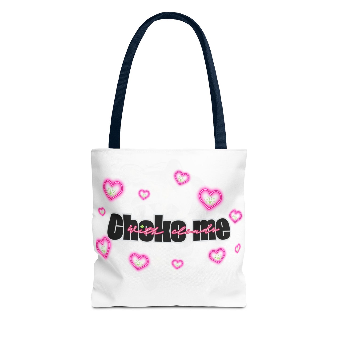 Choke Me with Clouds Tote Bag - Cute Heart Design for Trendy Fashion Lovers