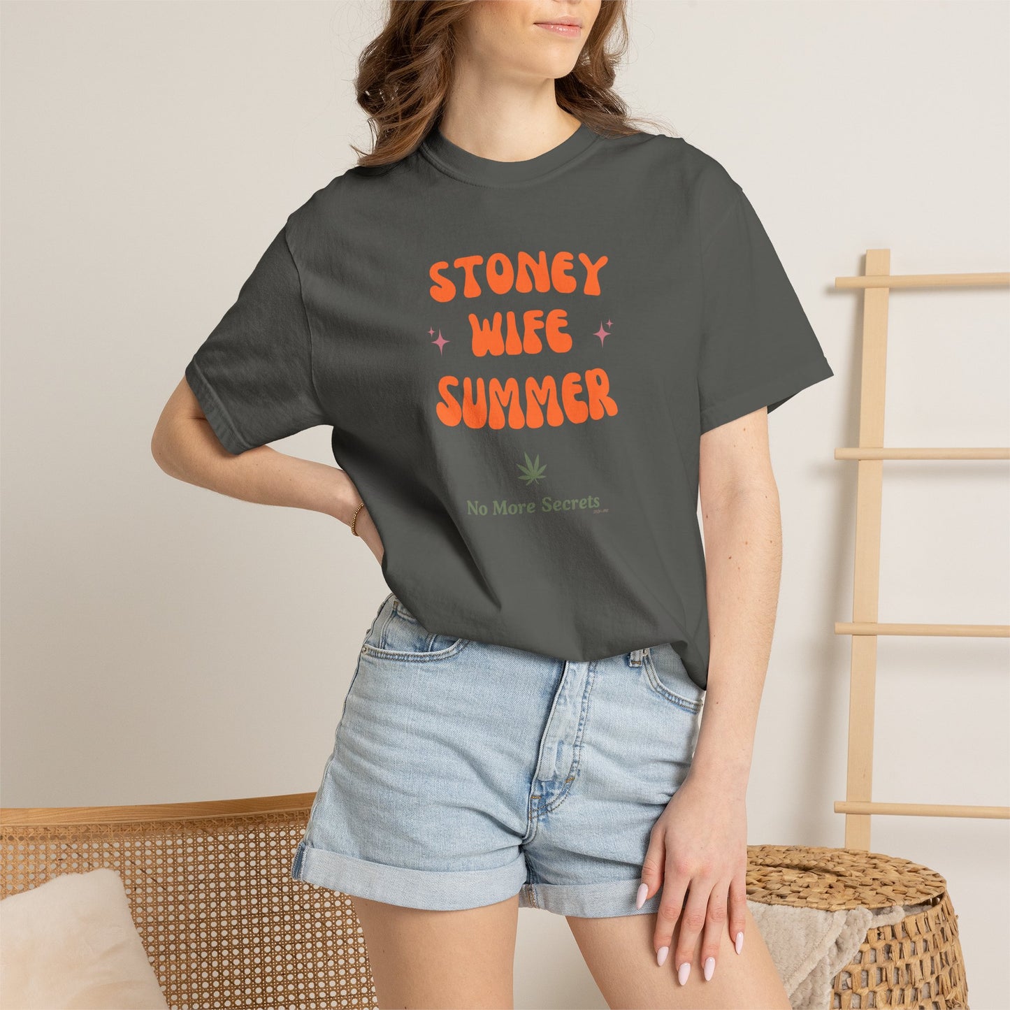 "SLOSW" Stoney Wife Summer Graphic T-shirt | The Secret Lives of Stoney Wives Podcast Merch | Retro Summer Comfort Colors Tee Shirt