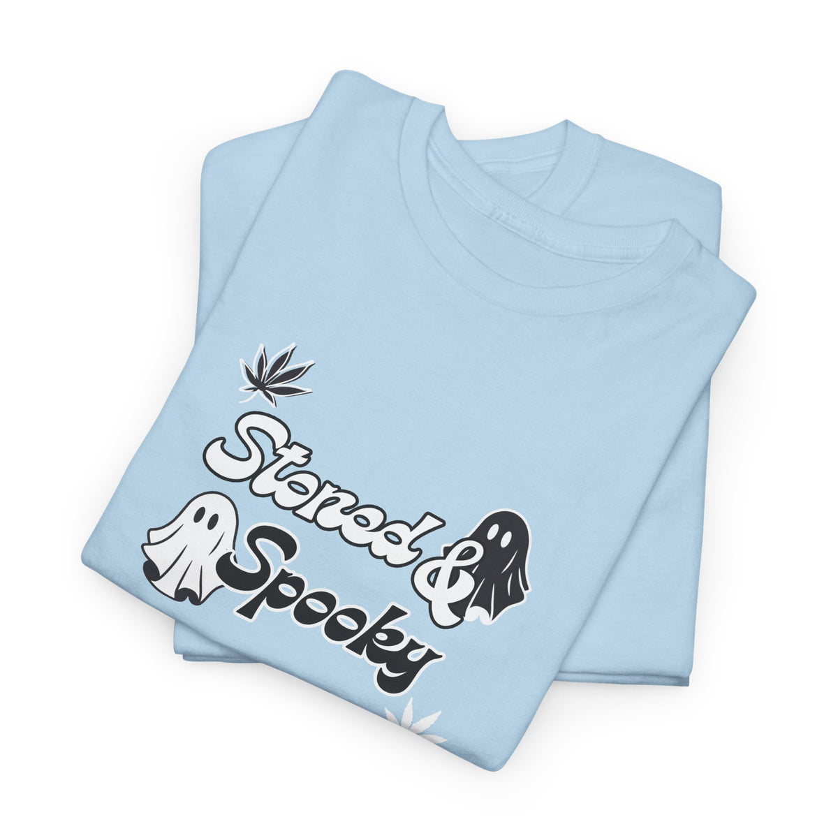 "Stoned & Spooky" Halloween T-Shirt | Retro Ghost Graphic Tee | Funny Spooky Season Shirt | Unisex Fall Streetwear | Highly Motivated Designs