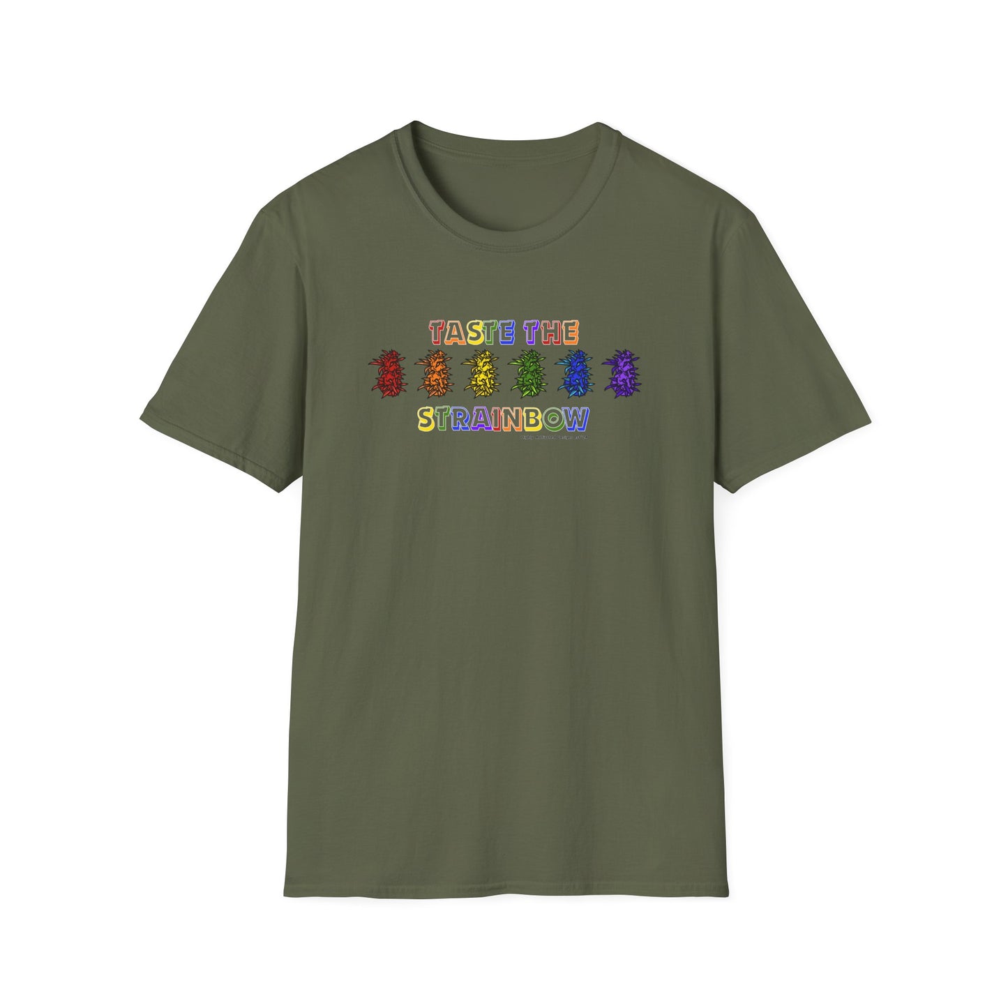 "PRIDE" Taste The Strainbow T-Shirt | Rainbow Graphic Tee | Colorful LGBTQIA+ Pride Shirt | Retro Festival Streetwear | Highly Motivated Designs