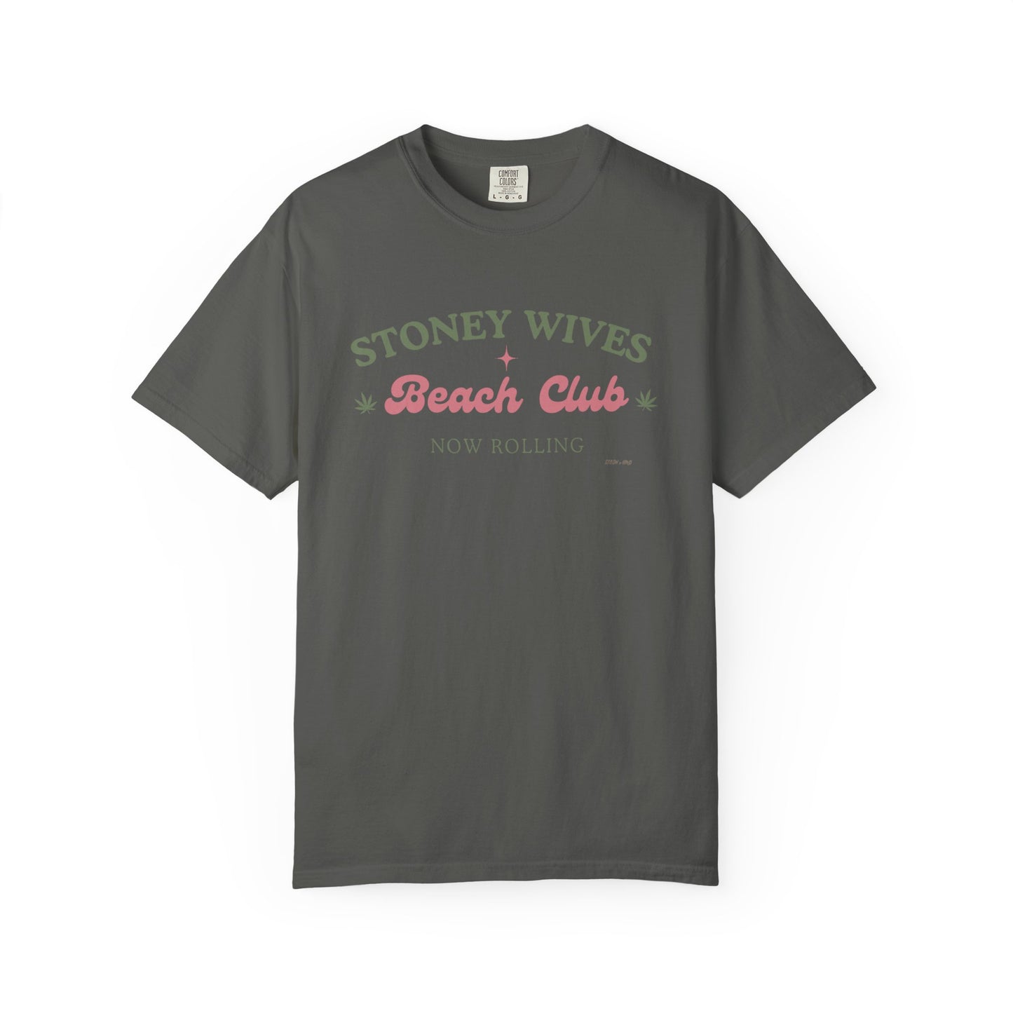 “SLOSW” Stoney Wives Beach Club | Comfort Colors Graphic T-Shirt | The Secret Lives of Stoney Wives Podcast Merch | Retro Summer Tee