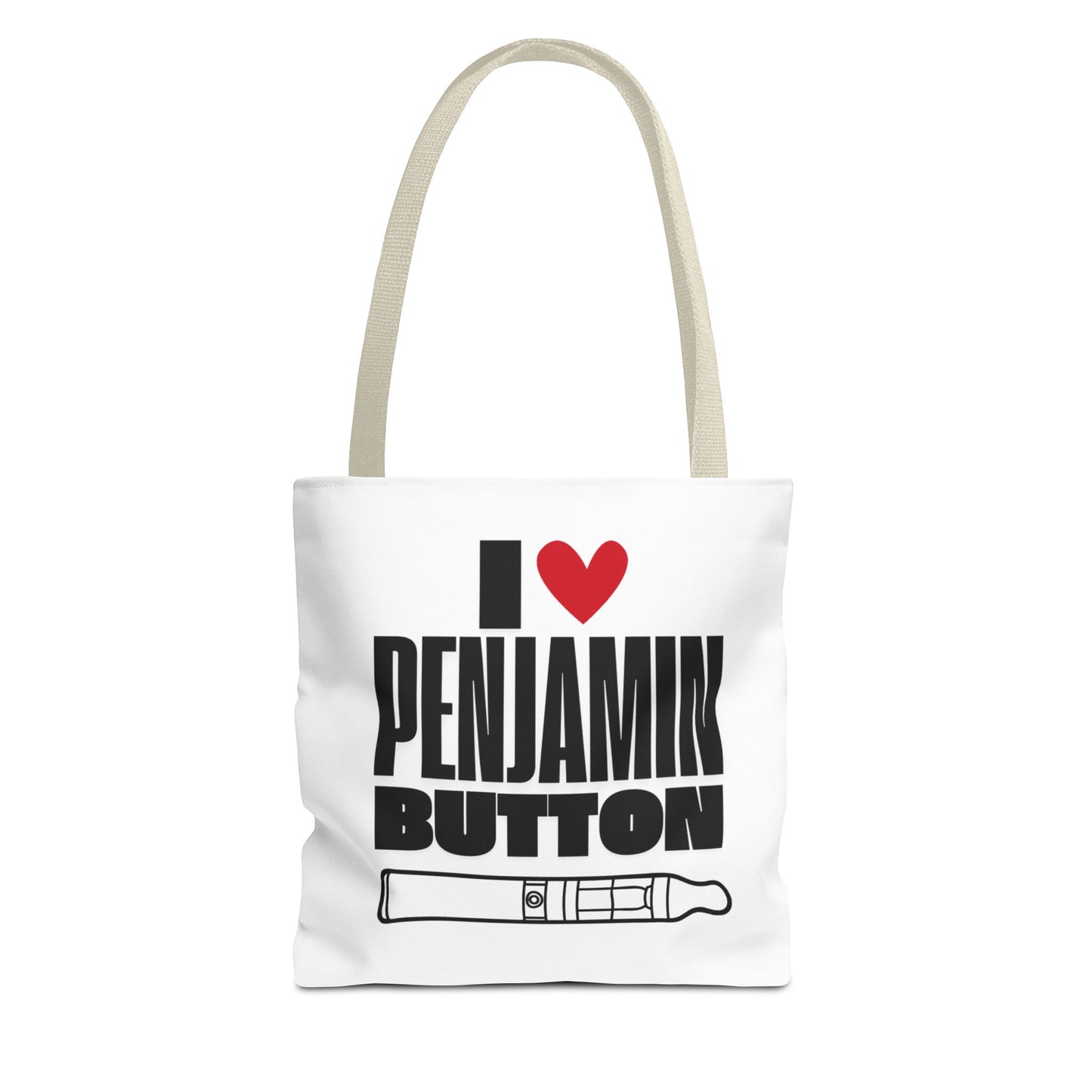 I Love Penjamin Button Tote Bag - Fun and Stylish Eco-Friendly Bag for Fans