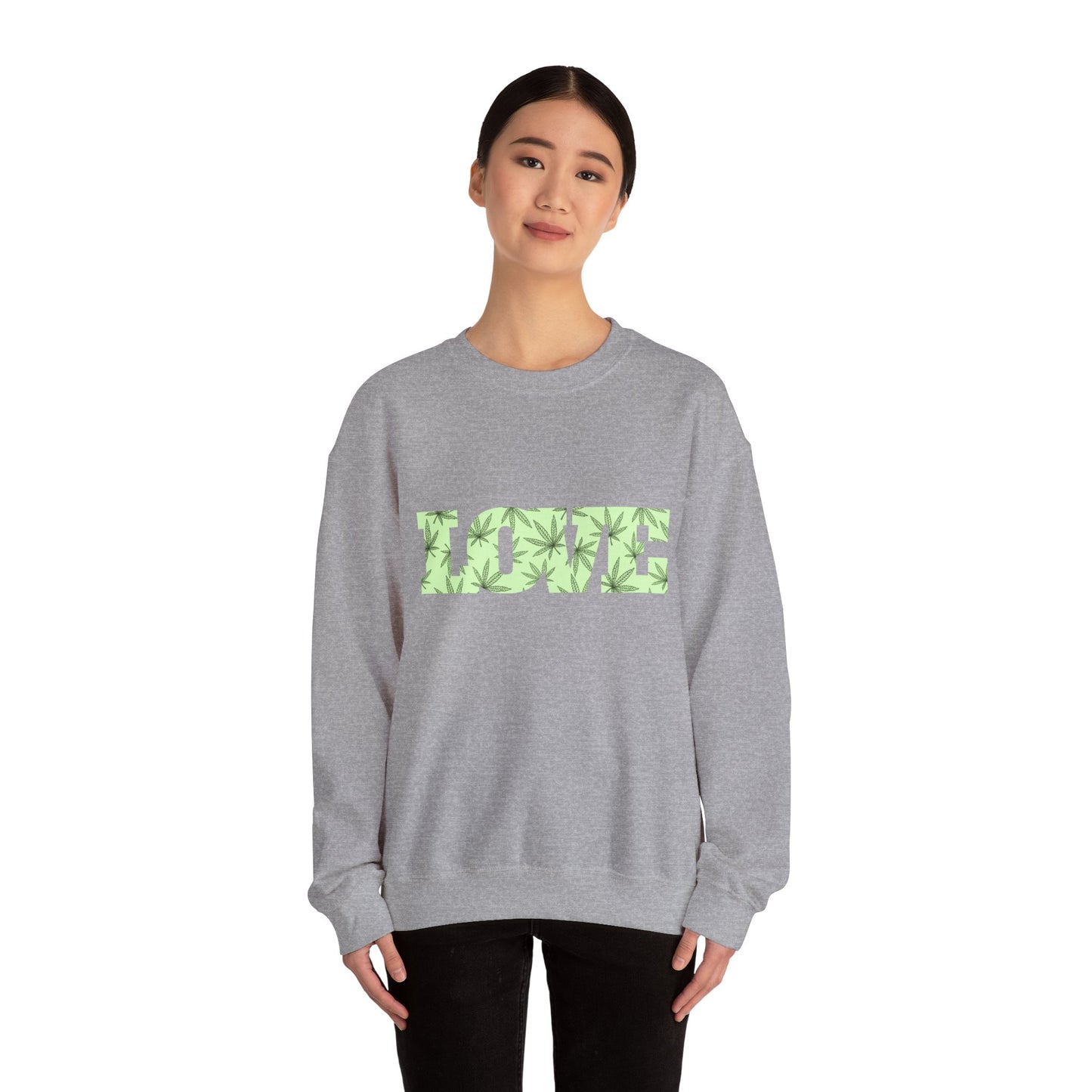 LOVE Cannabis Unisex Crewneck Sweatshirt