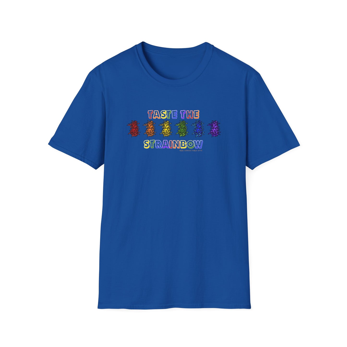 "PRIDE" Taste The Strainbow T-Shirt | Rainbow Graphic Tee | Colorful LGBTQIA+ Pride Shirt | Retro Festival Streetwear | Highly Motivated Designs