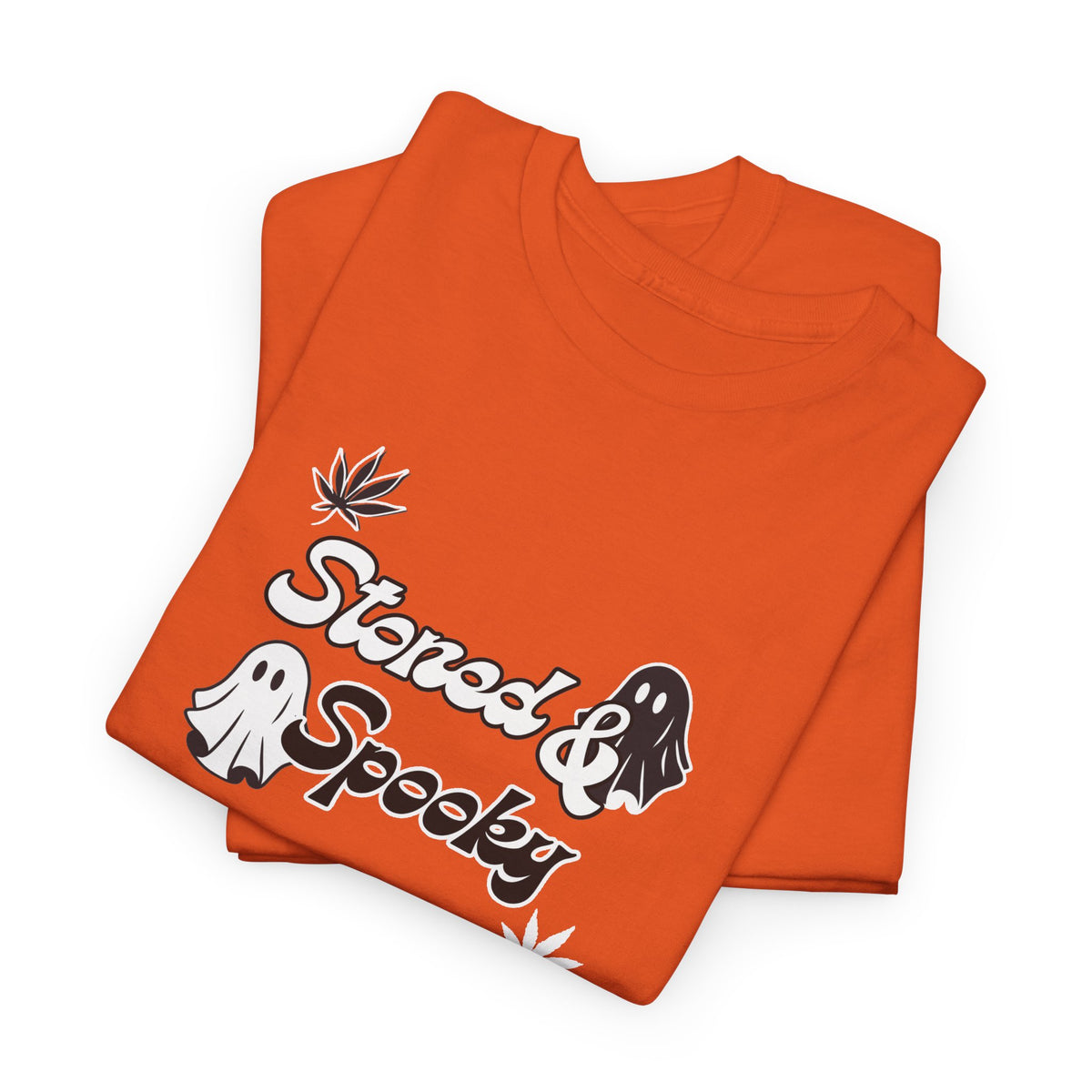 "Stoned & Spooky" Halloween T-Shirt | Retro Ghost Graphic Tee | Funny Spooky Season Shirt | Unisex Fall Streetwear | Highly Motivated Designs
