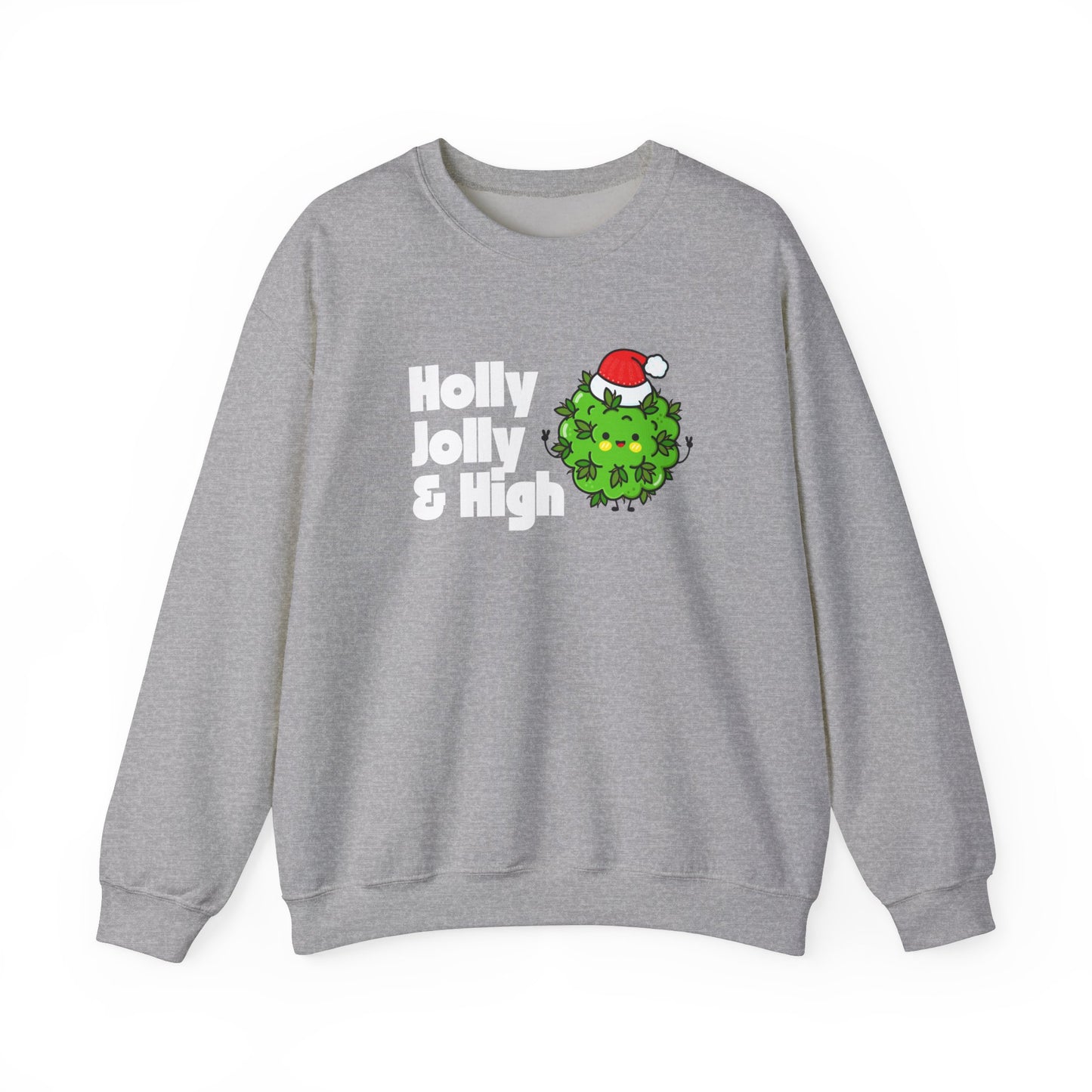 Holly Jolly & High Unisex Crewneck Sweatshirt