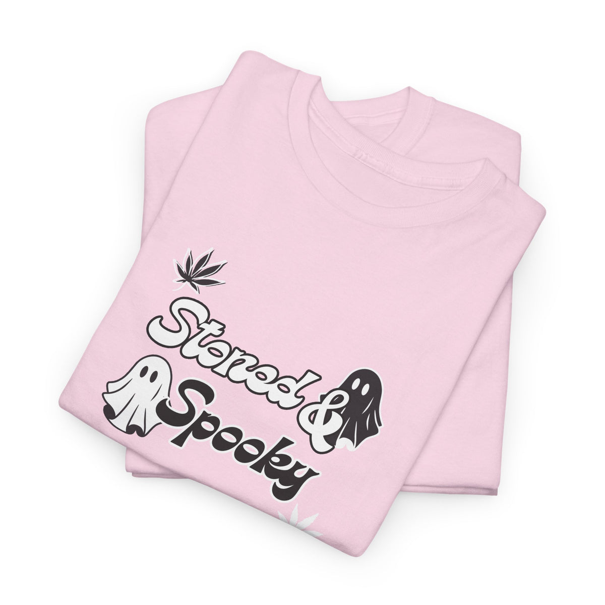 "Stoned & Spooky" Halloween T-Shirt | Retro Ghost Graphic Tee | Funny Spooky Season Shirt | Unisex Fall Streetwear | Highly Motivated Designs