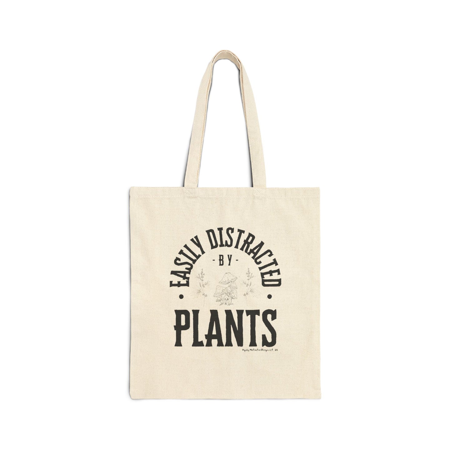 Easily Distracted by Plants Cotton Canvas Tote Bag