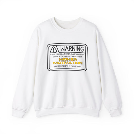 "Warning" Unisex Cotton Crewneck Sweatshirt