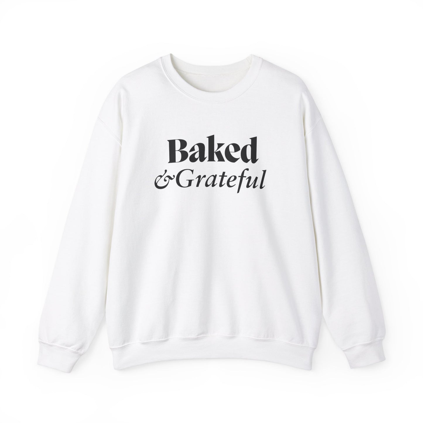 Baked & Grateful Unisex Crewneck Sweatshirt - Cozy Comfort for Food Lovers