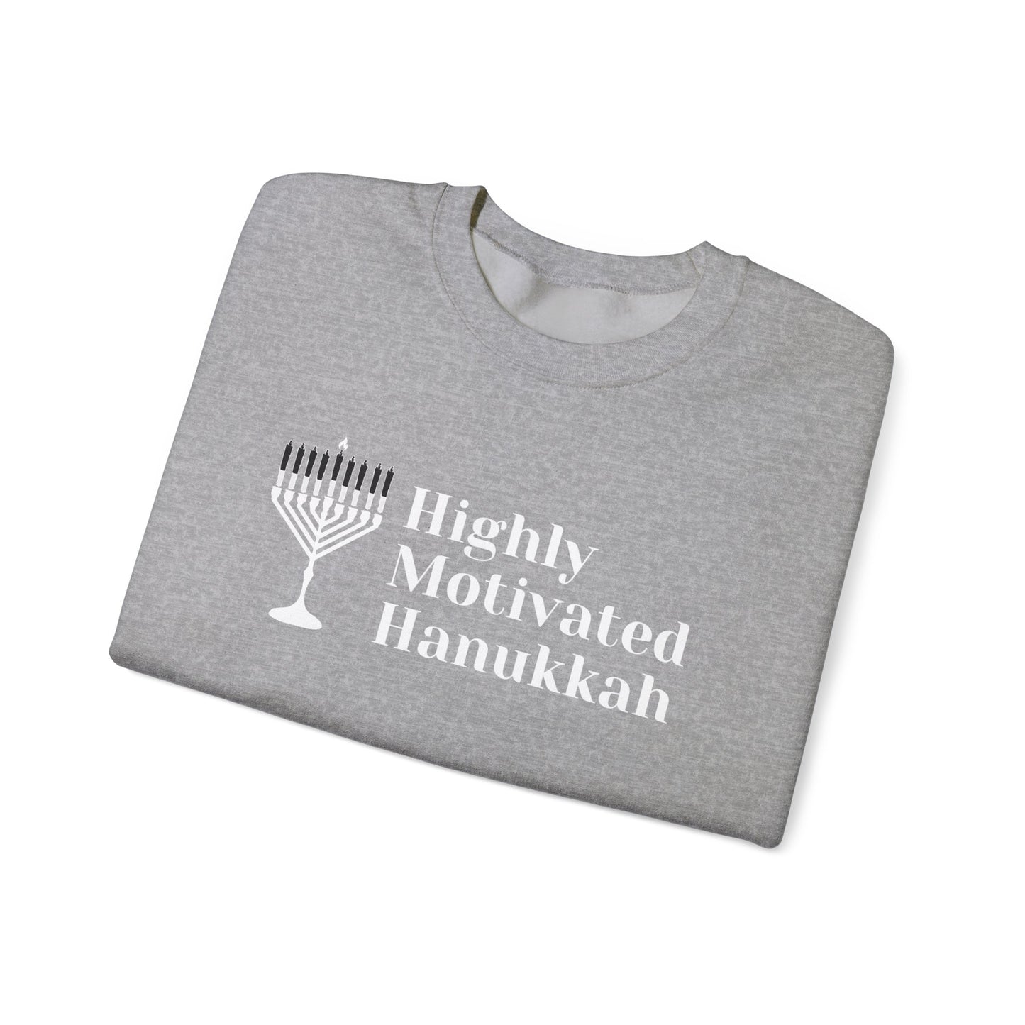 Highly Motivated Hanukkah Crewneck Sweatshirt - Unisex Heavy Blend