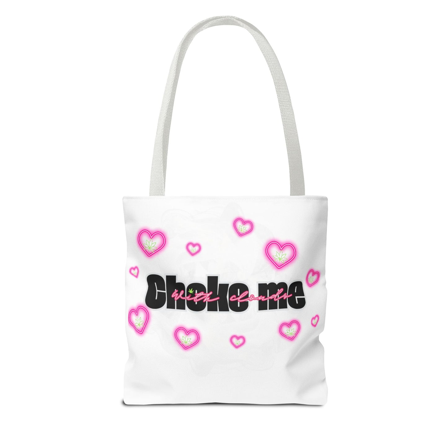 Choke Me with Clouds Tote Bag - Cute Heart Design for Trendy Fashion Lovers